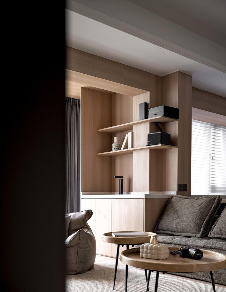 地升幕布++旋转餐桌·116m²精装房改造丨中国广州丨吴思昊-48