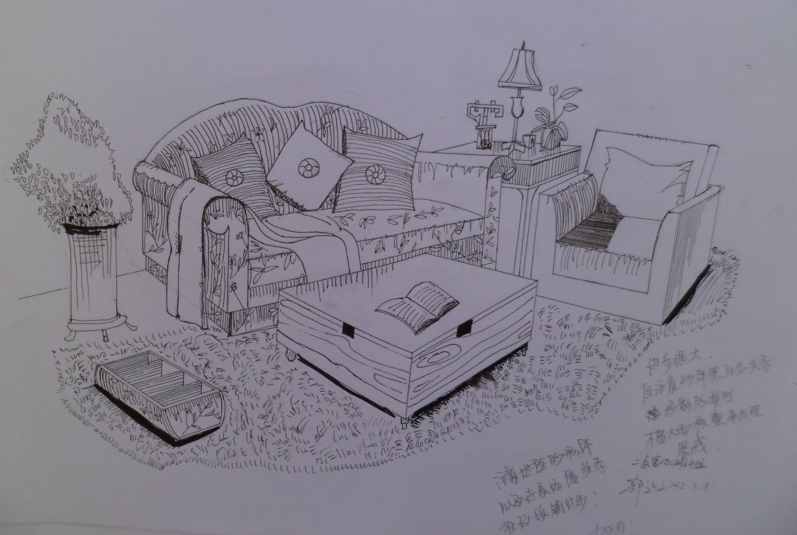 WYD+无影——几年前在特训营的手绘线稿空间-15