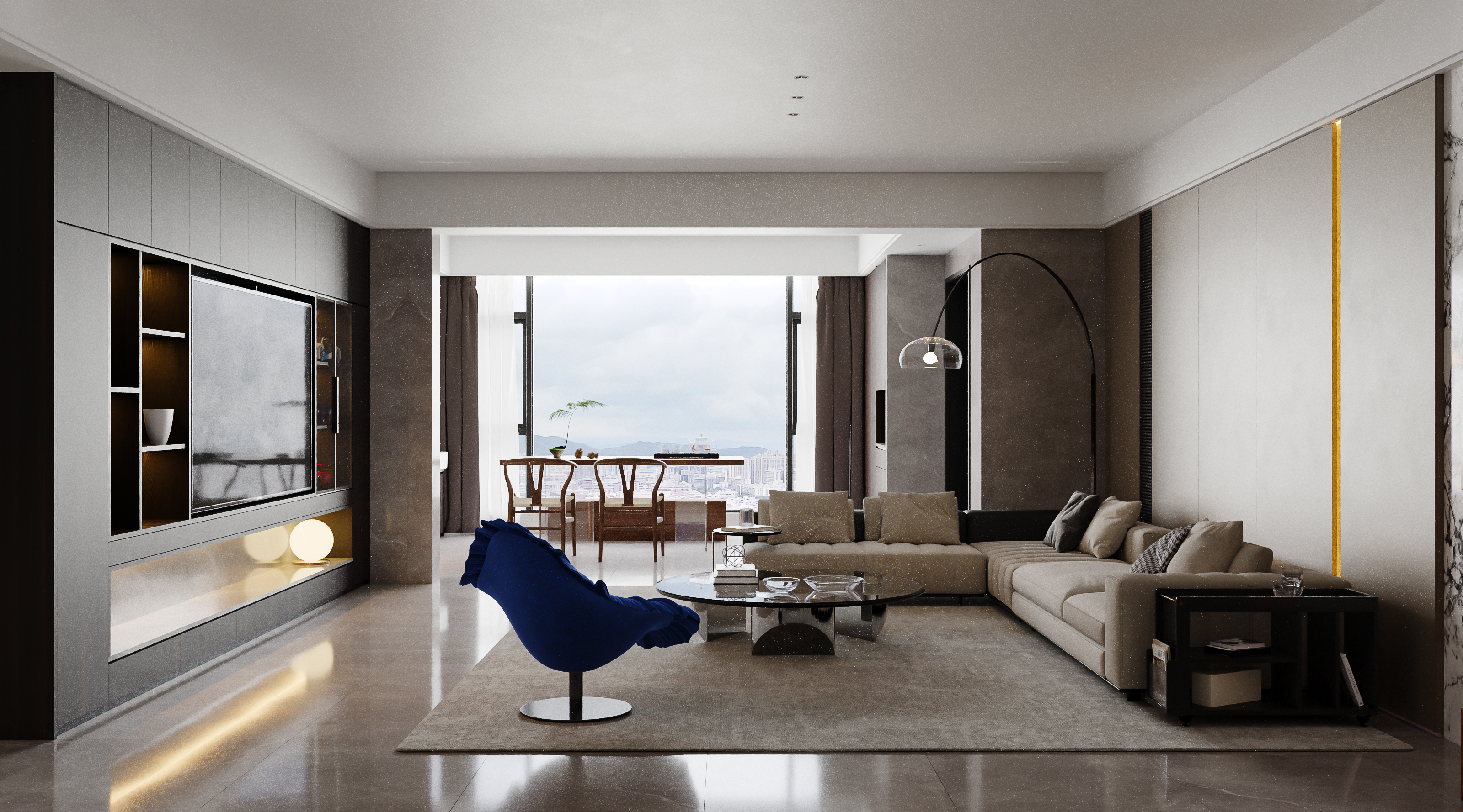 水岸花城现代极简住宅-3