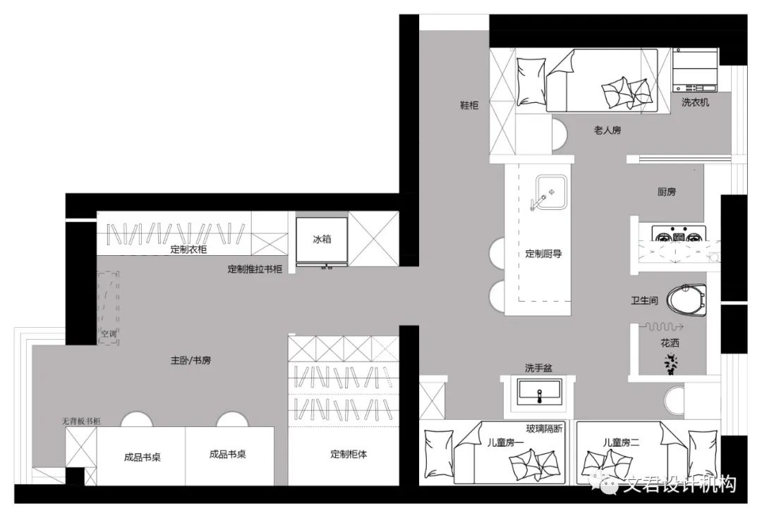 42m²，改成4居室，三代五口人居住-33