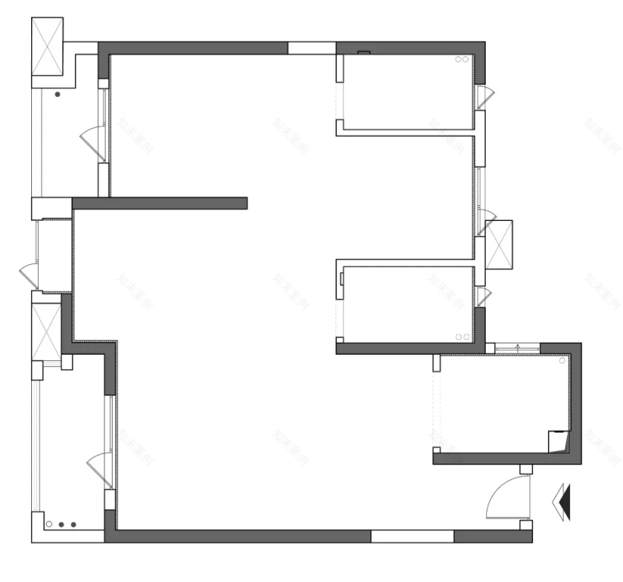 慕白|115㎡的一居室,两人一猫的小美好-26