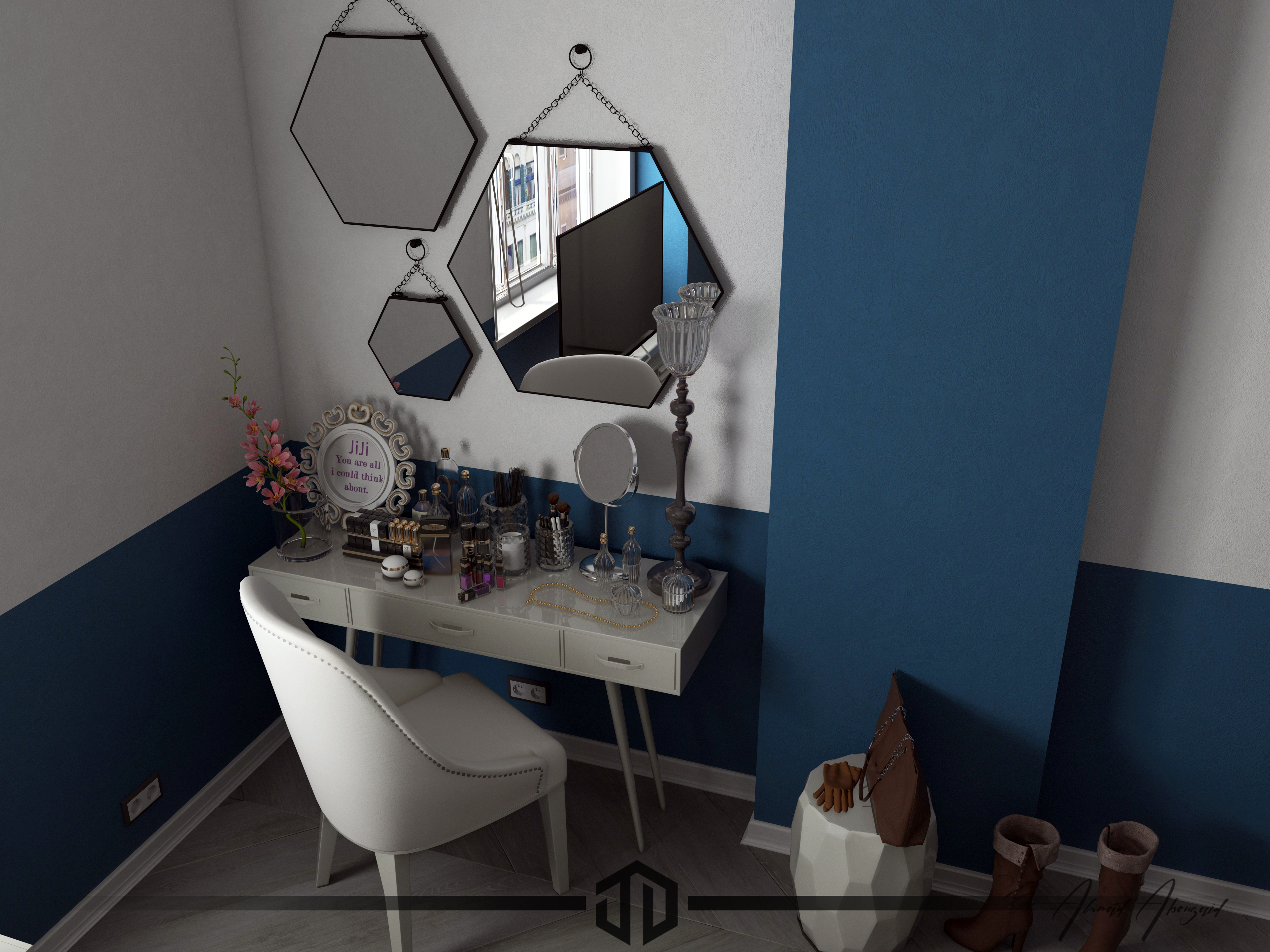 Bluish Bedroom - Maadi-5