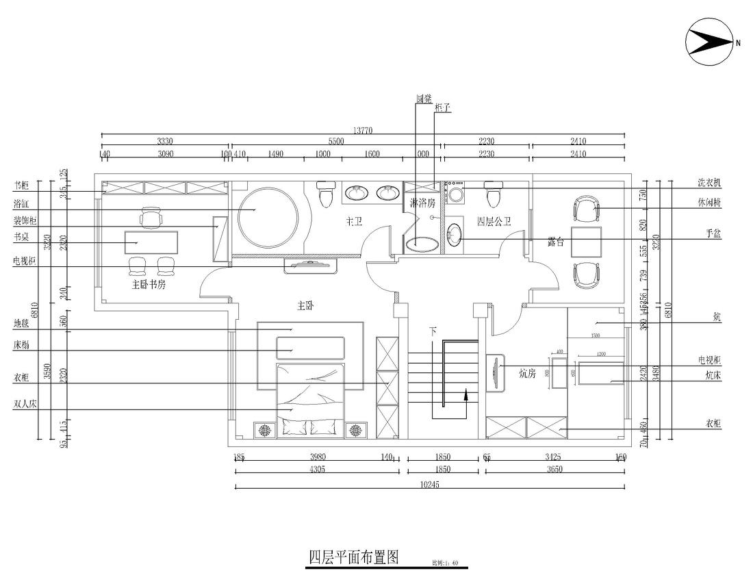 
法式欧式新中式别墅设计作品王文泉75 -13