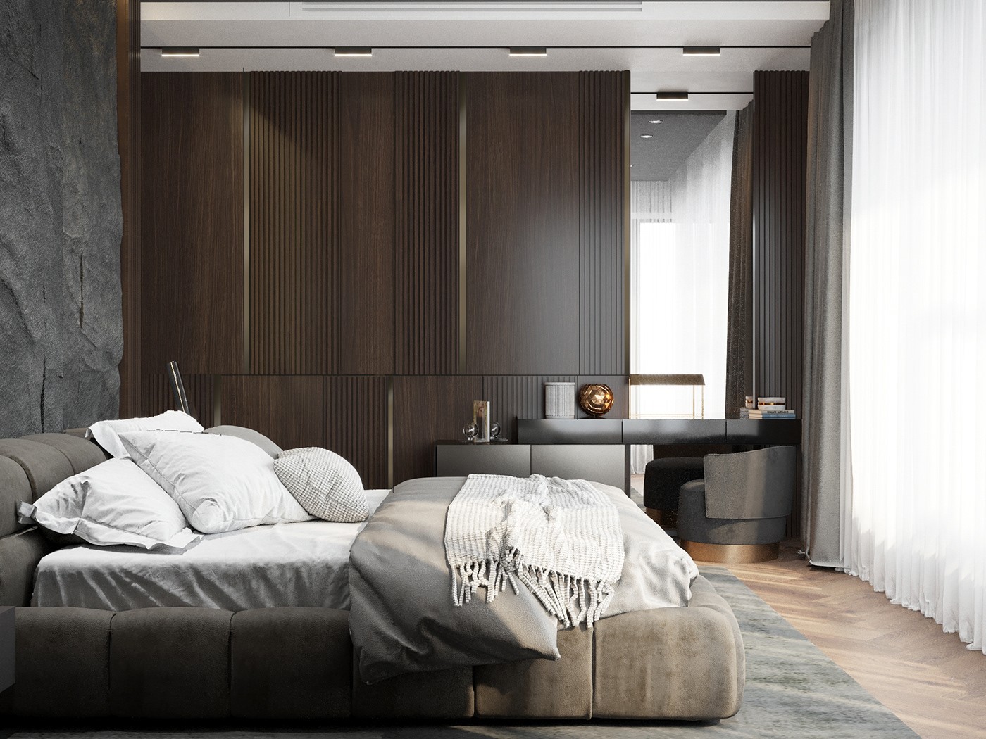 深色现代高级感空间  低调高级！-4