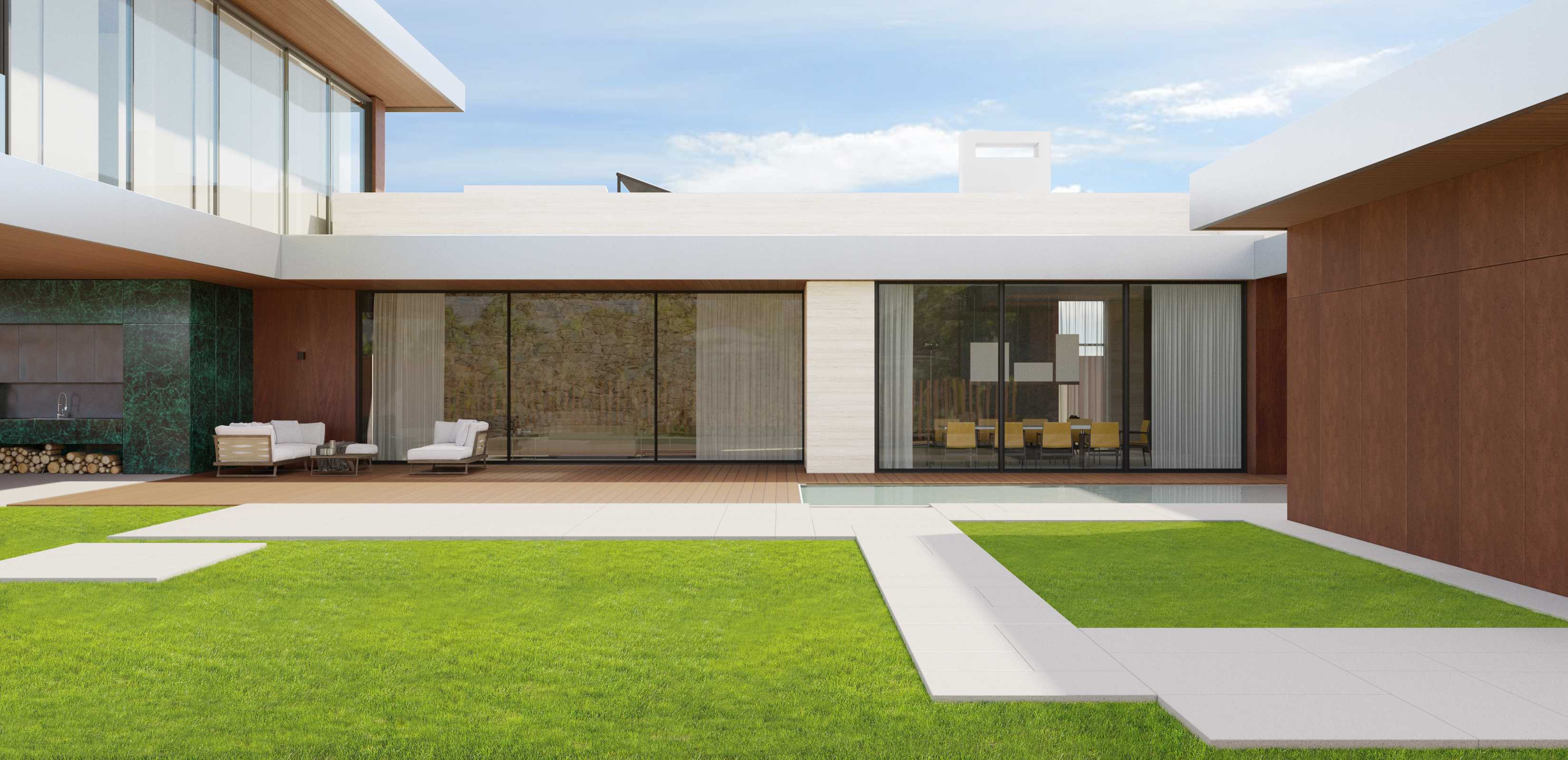 简约材质构建现代隐居空间——Dzoraghbyur 别墅-8