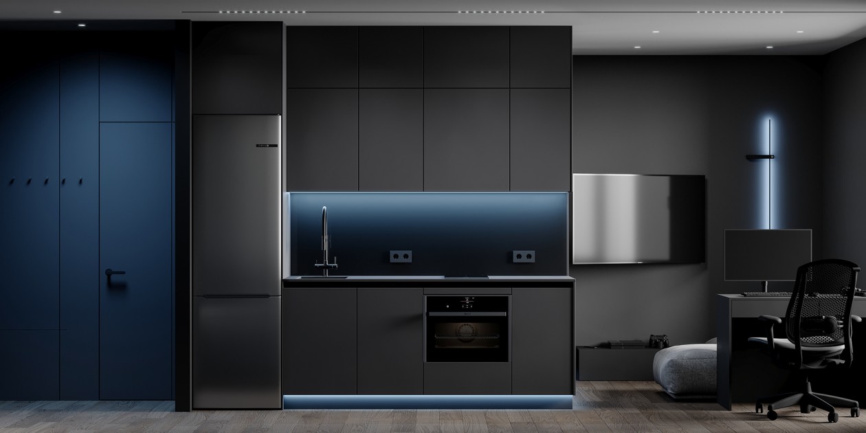 圣彼得堡高级黑色系公寓 质感超细腻-8