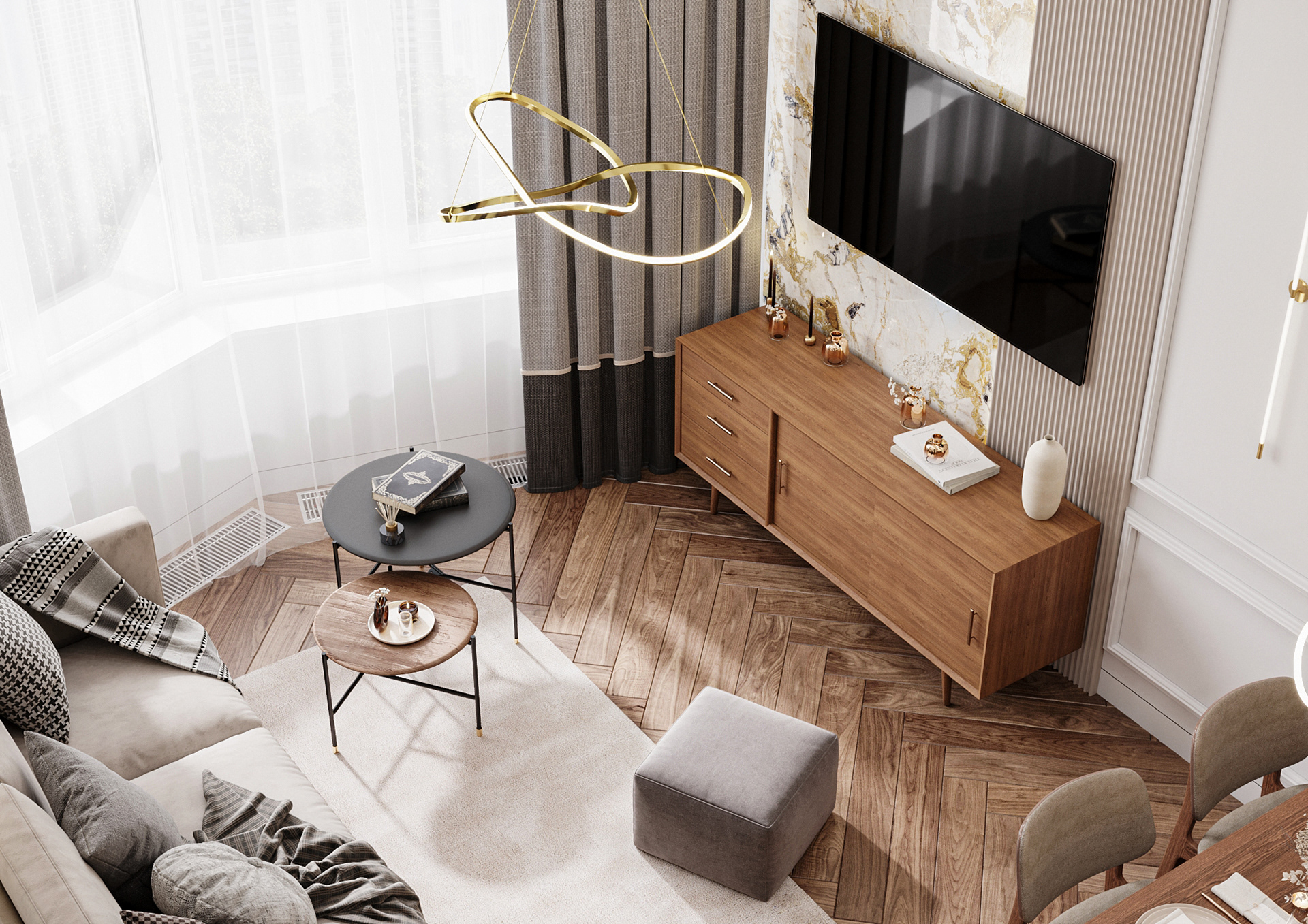 River Park part·1 厨房和客厅设计-7