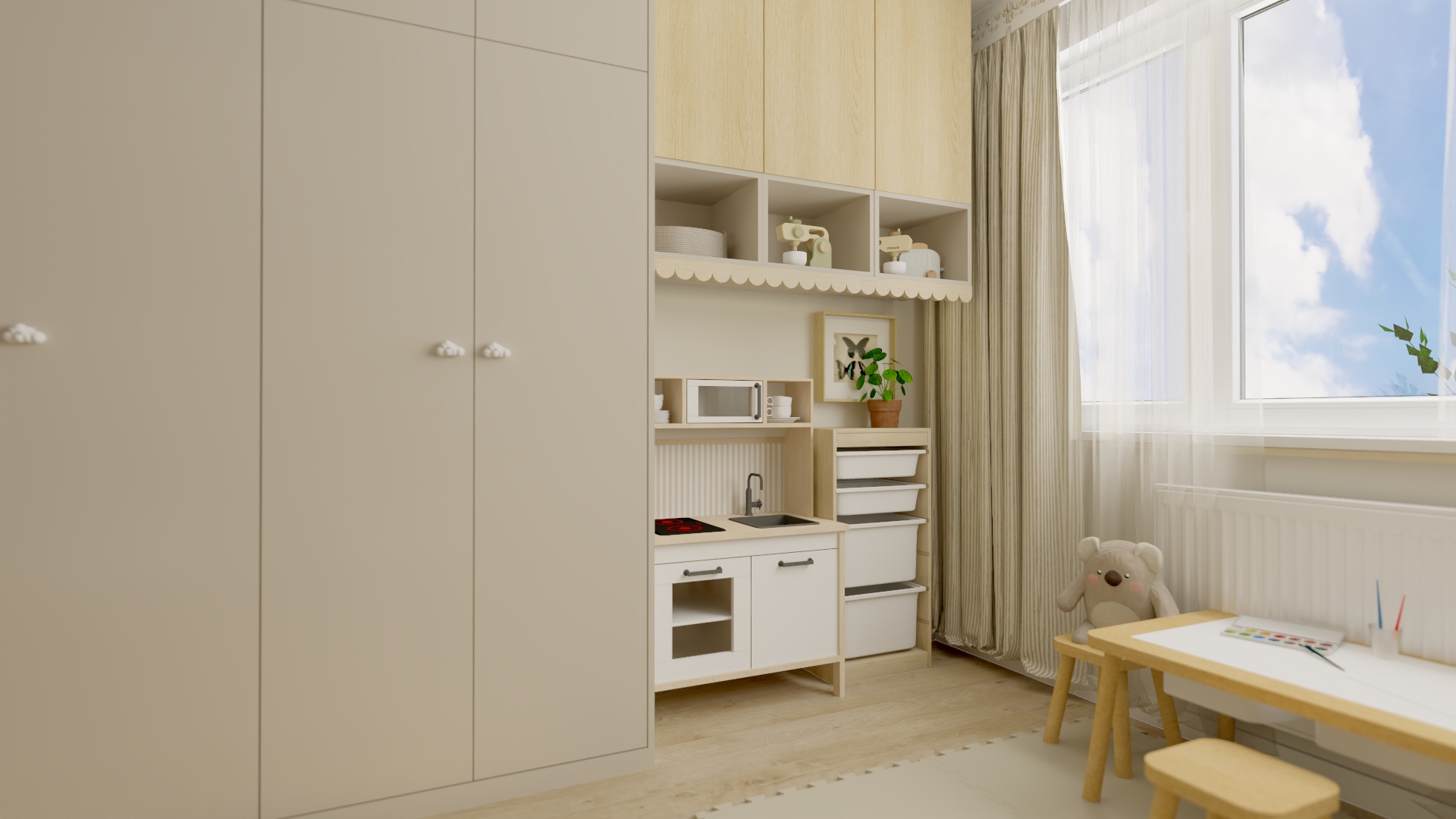 Pokój Zosi z antresolą w wersji beżowej | Wrocław-6