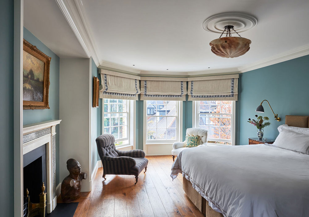 伦敦肯辛顿更新的乔治亚式联排别墅，色彩斑斓的古典之美-15