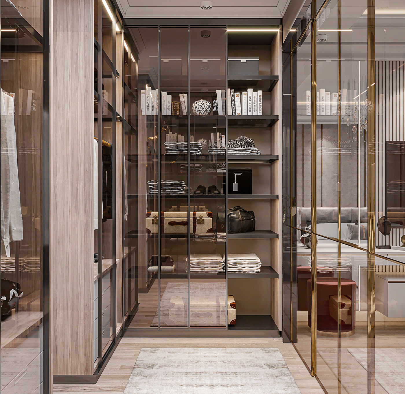 Luxury bedroom, Master bedroom, Wardrobe-8