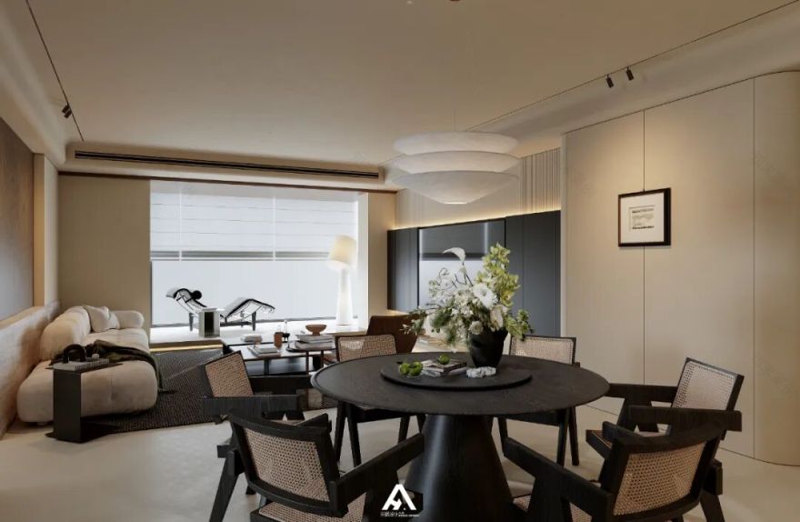 南昌阿鹤设计|210m²滨江大平层,游走在空间里!-14