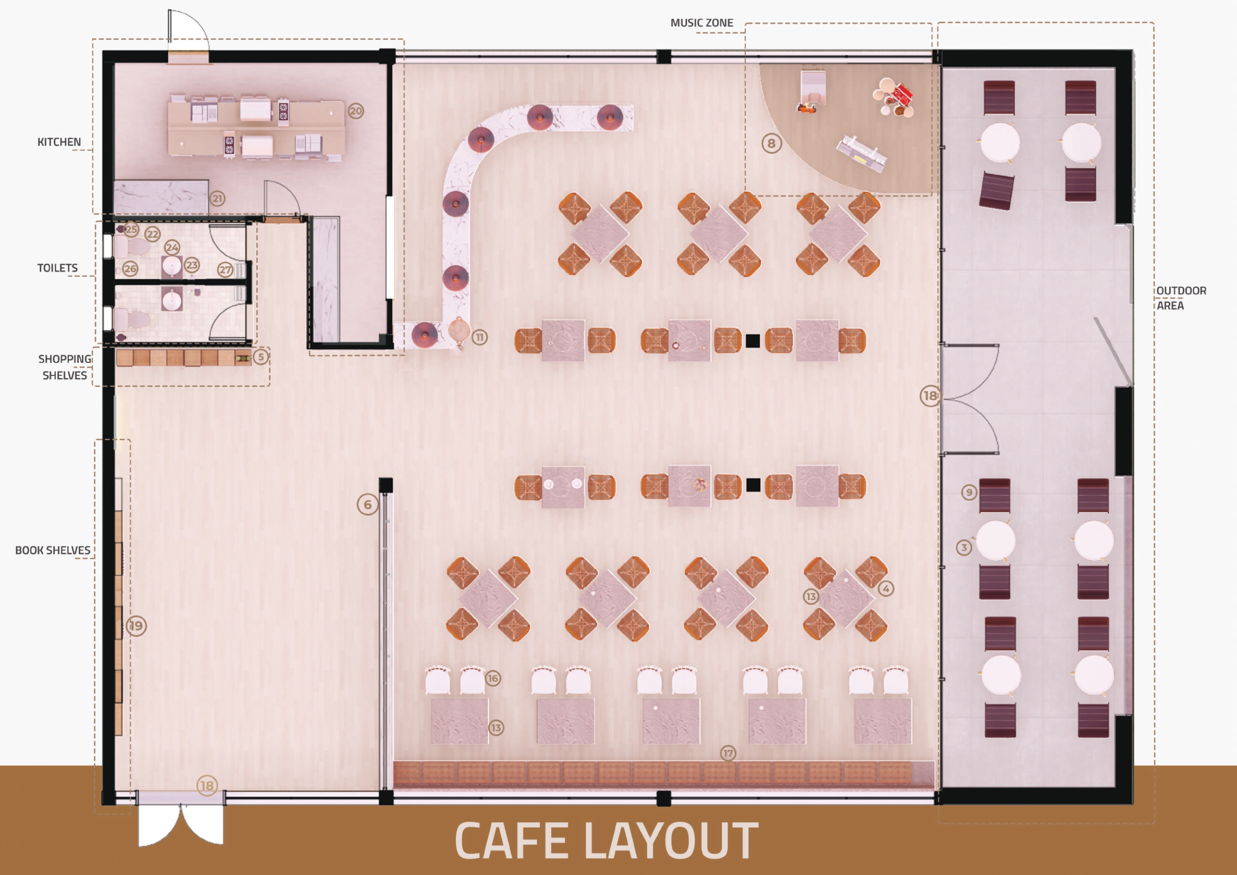 Celebrity's Café 室内设计丨埃及开罗丨开罗大学建筑系-15