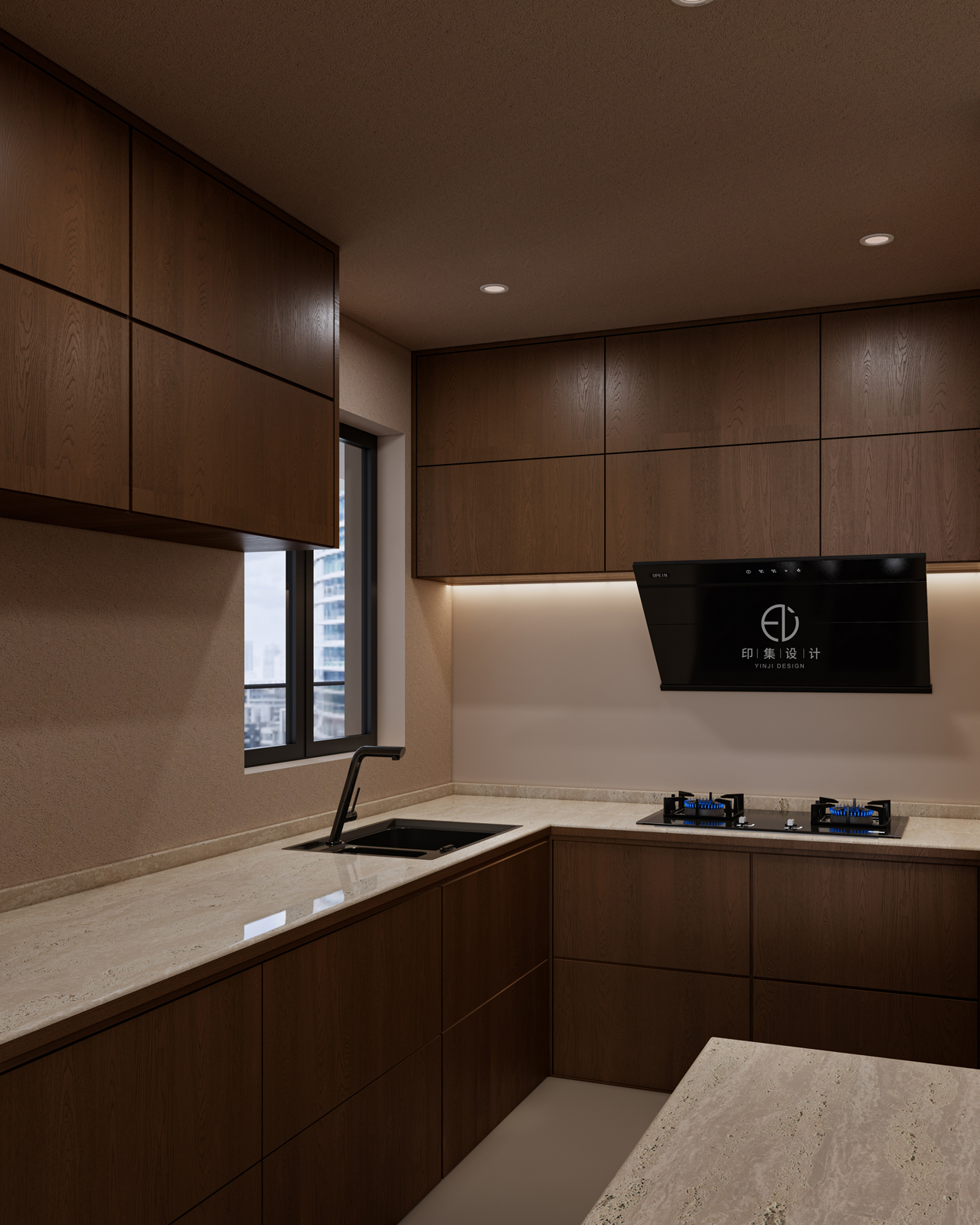 150㎡黑胡桃侘寂风：隐于时光的自然之美-8