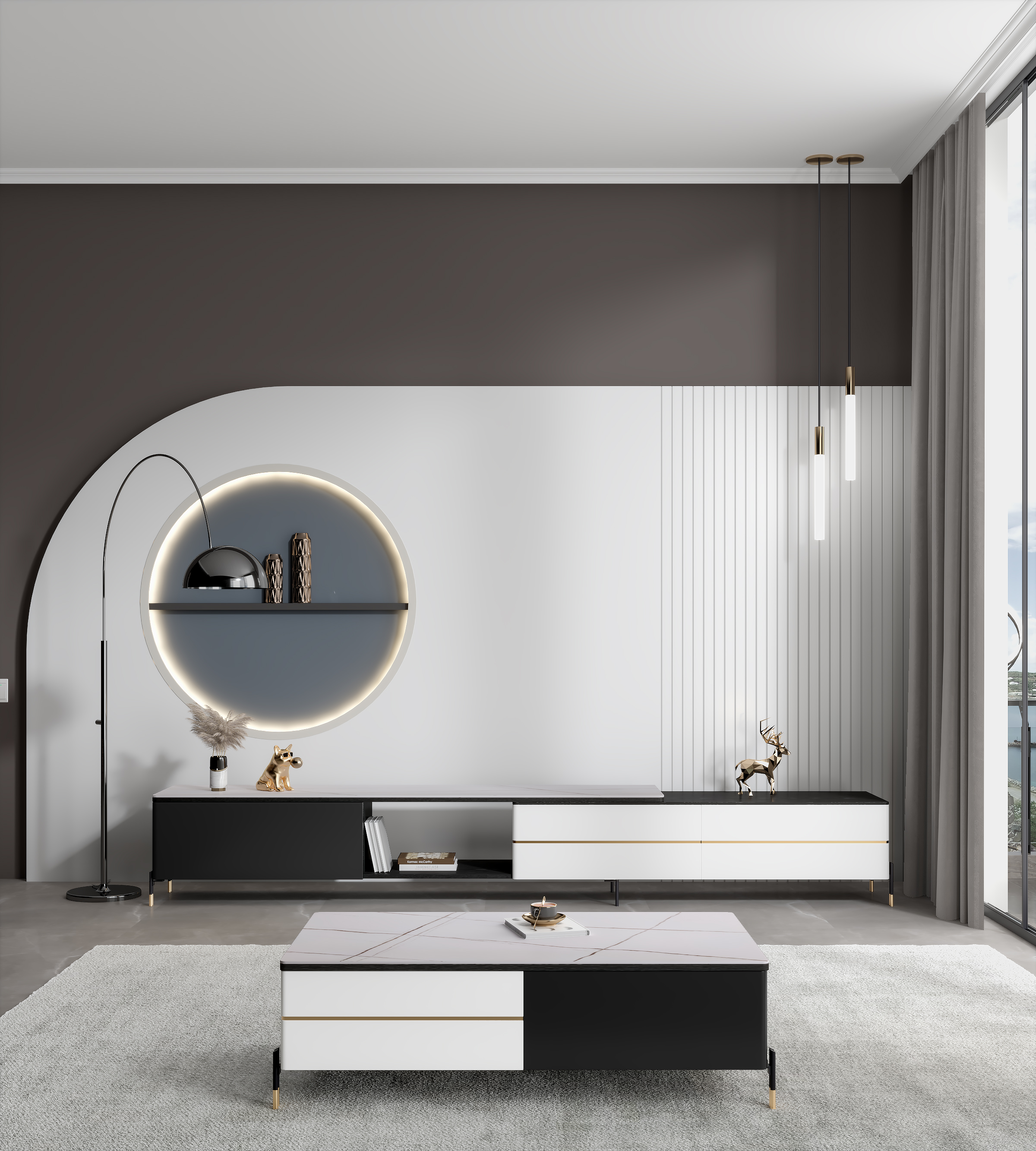 电商电视柜茶几，3DMAX2019、PScc2019、VARY4.1室内设计案例-7