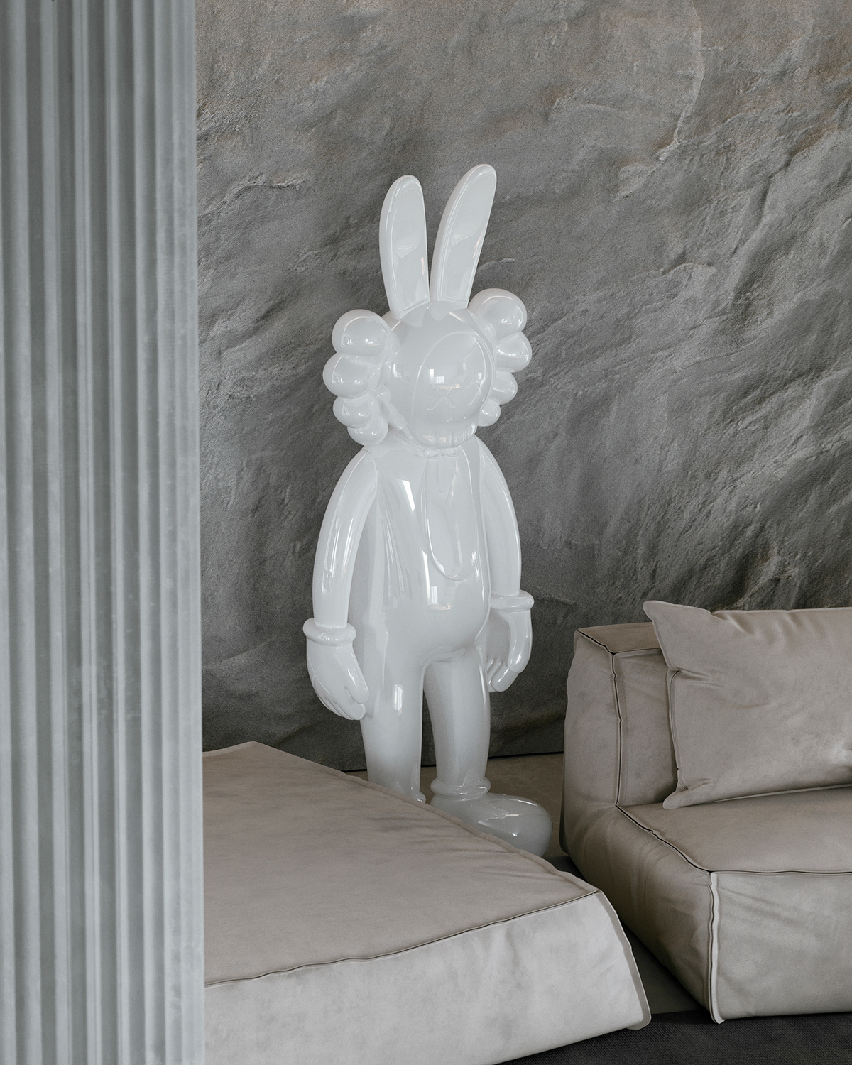 乌克兰高级灰白调子公寓设计-6