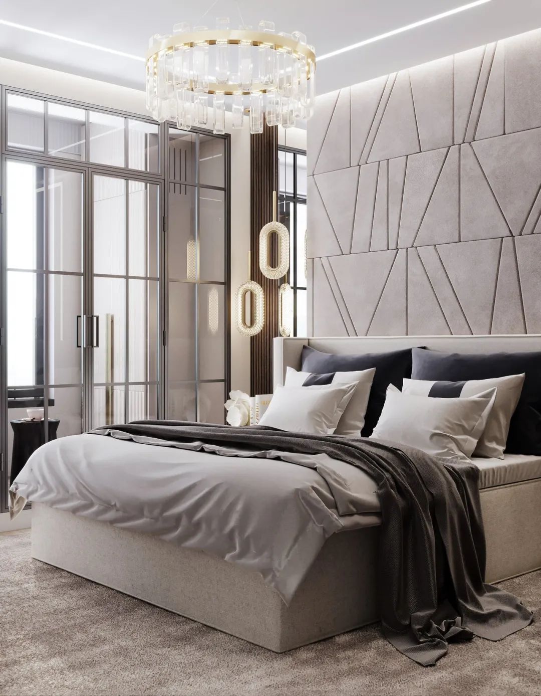 87㎡黄铜轻奢时尚家居丨Artis Interiors-37