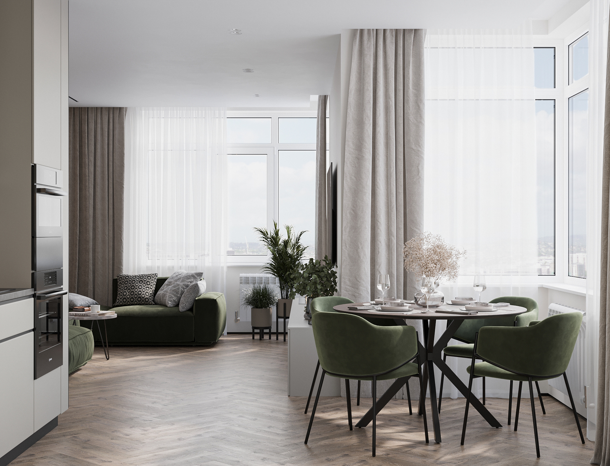 Bally 厨房与客厅设计-1