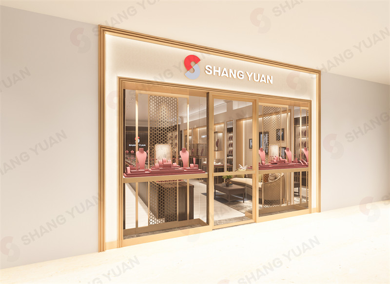 790 square feet Luxury Jewelry Store Interior Design 3D-1