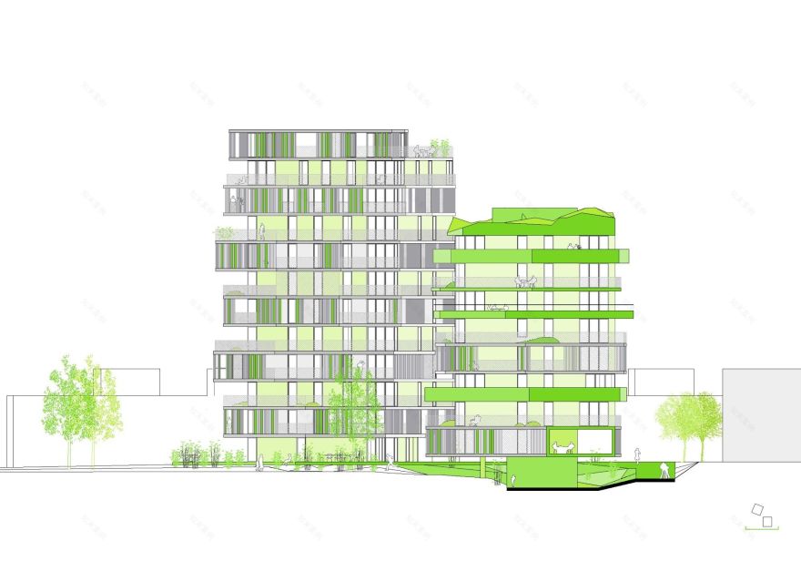 巴黎绿意盎然的新住宅概念-51