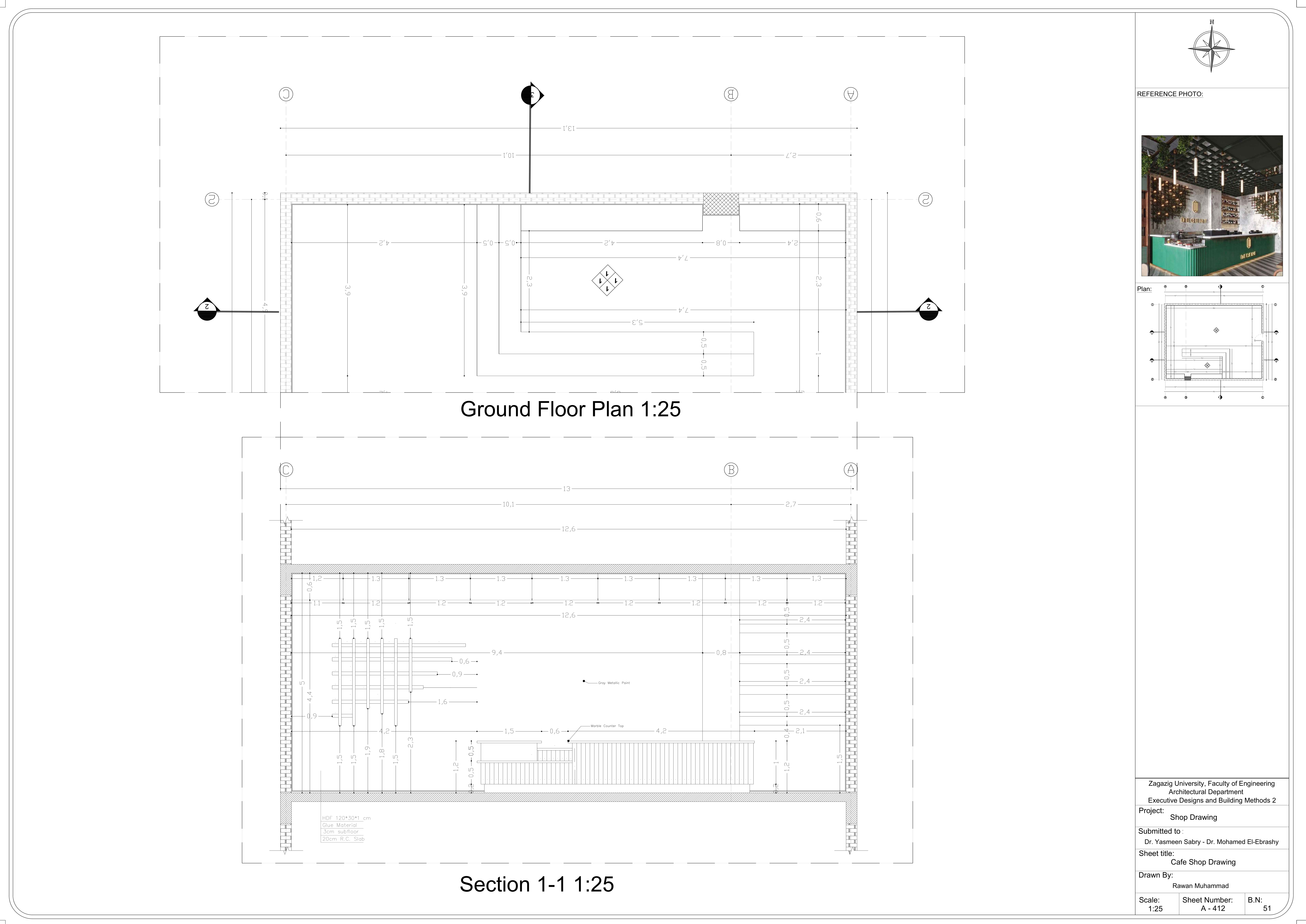 施工图纸工作项目丨Zagazig University 建筑系-24