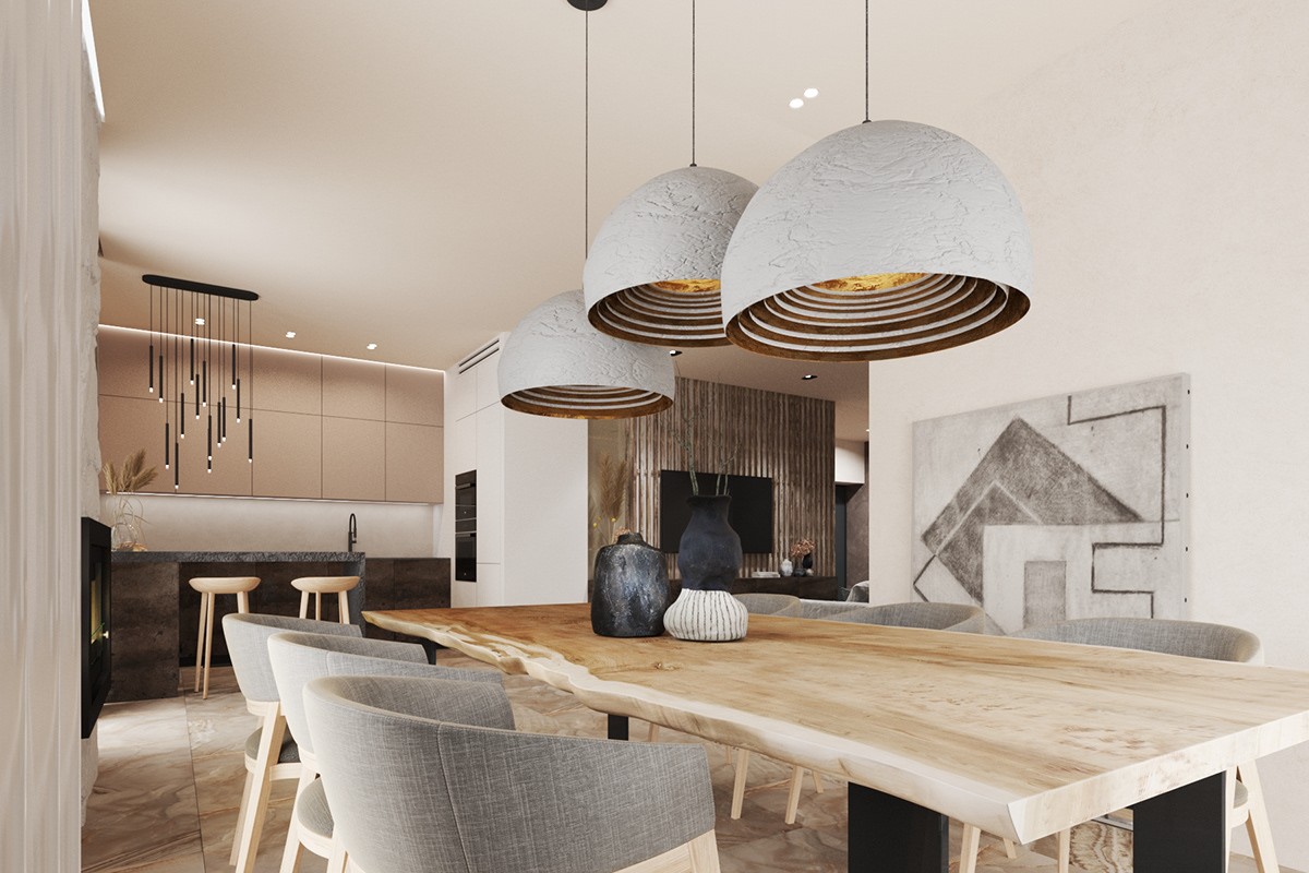 110m2空间设计--自然元素，温馨又高级！-1