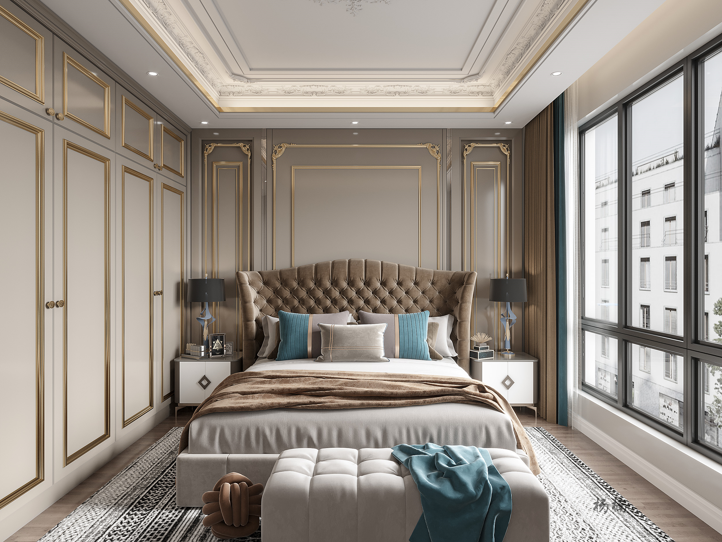 法式轻奢平层设计案例-10