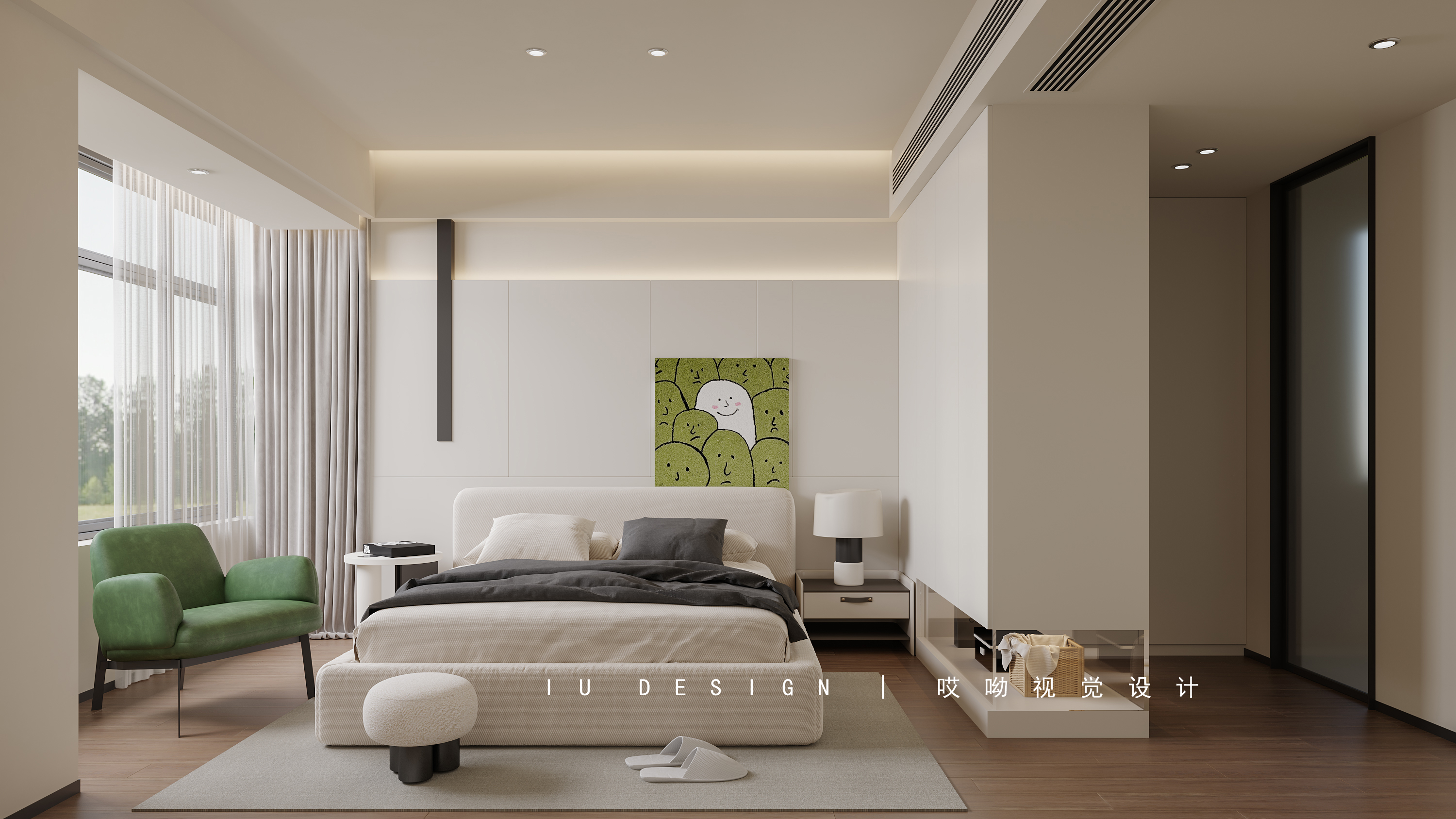 哎呦设计表现·极简风套房丨哎呦视觉-6