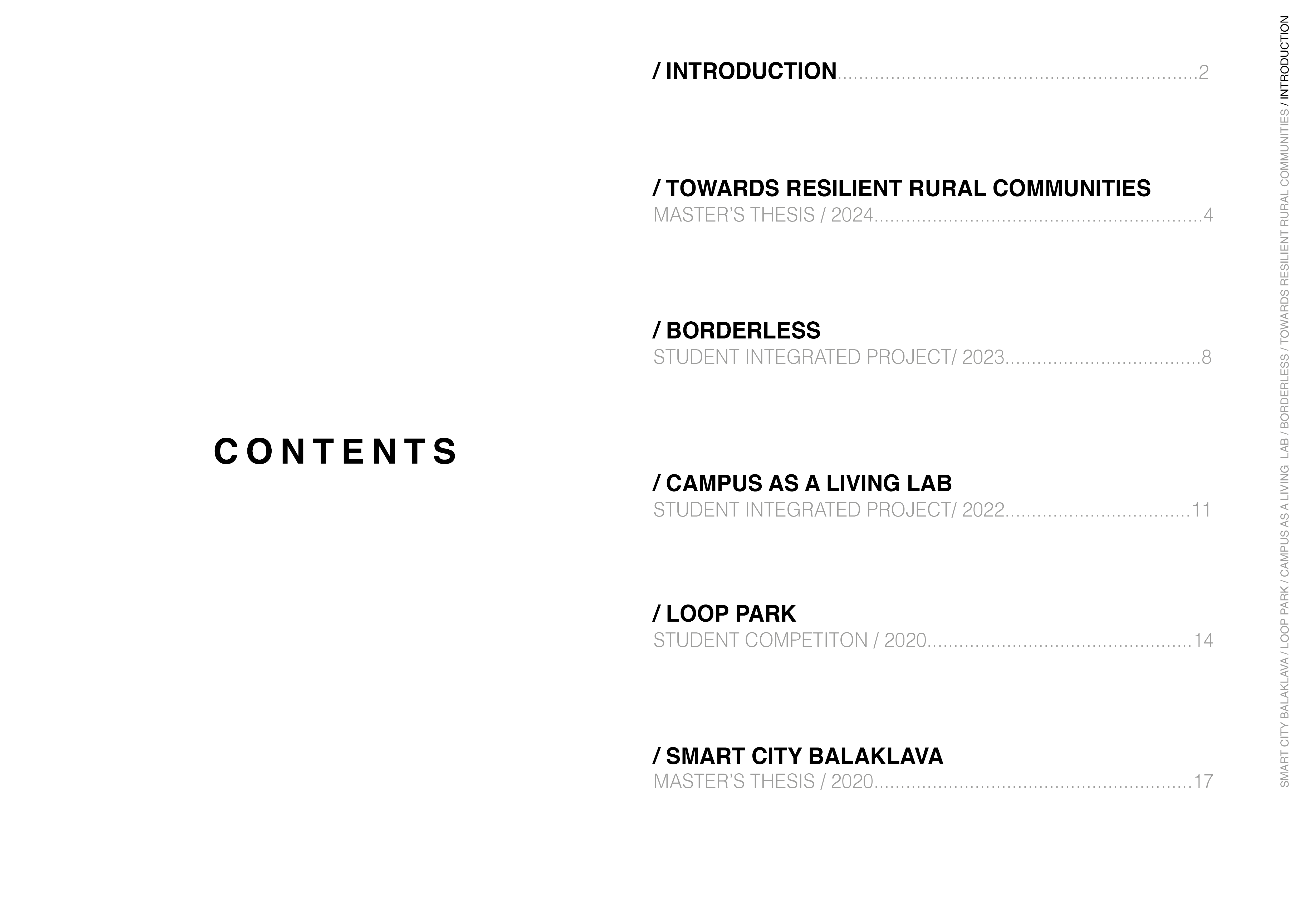 Urban planning Portfolio / 2020-2024-2