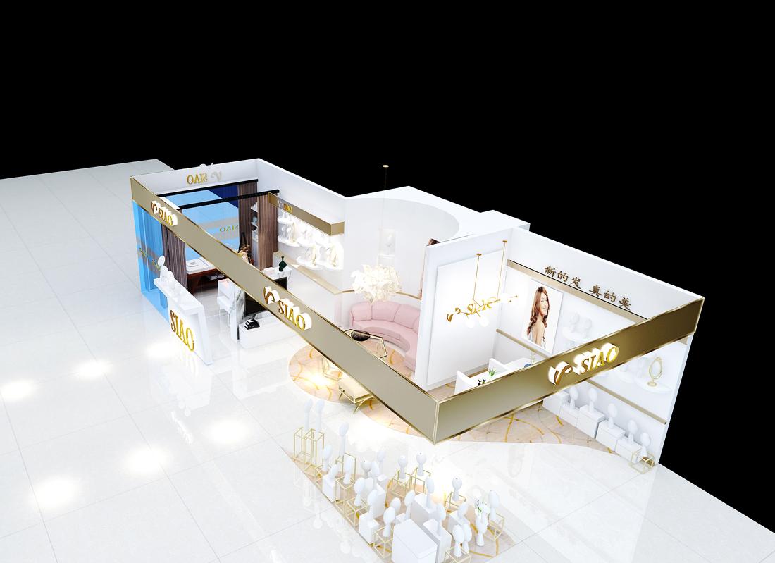 双色假发店 | 玫瑰金与白色的清爽空间设计-6