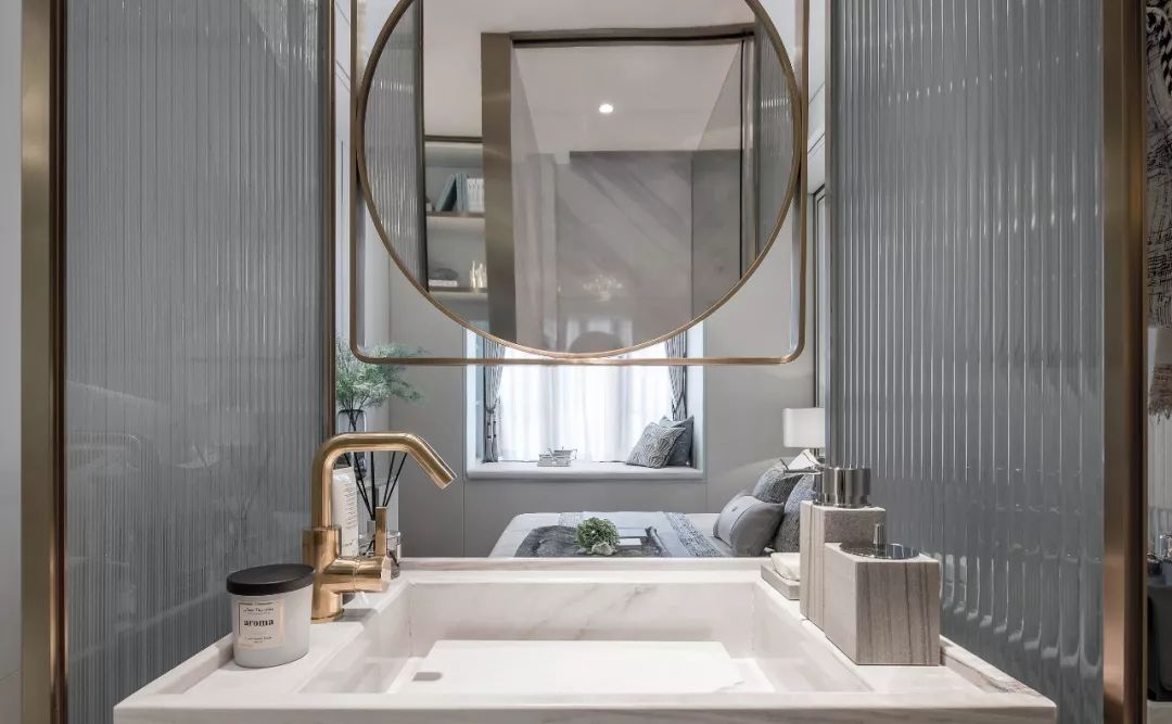 98㎡新中式住宅,蓝调浪漫幸福空间-45