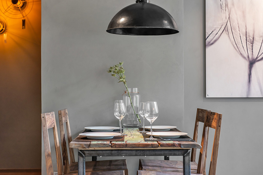 瑞典9 坪开放式轻工业复古公寓-7