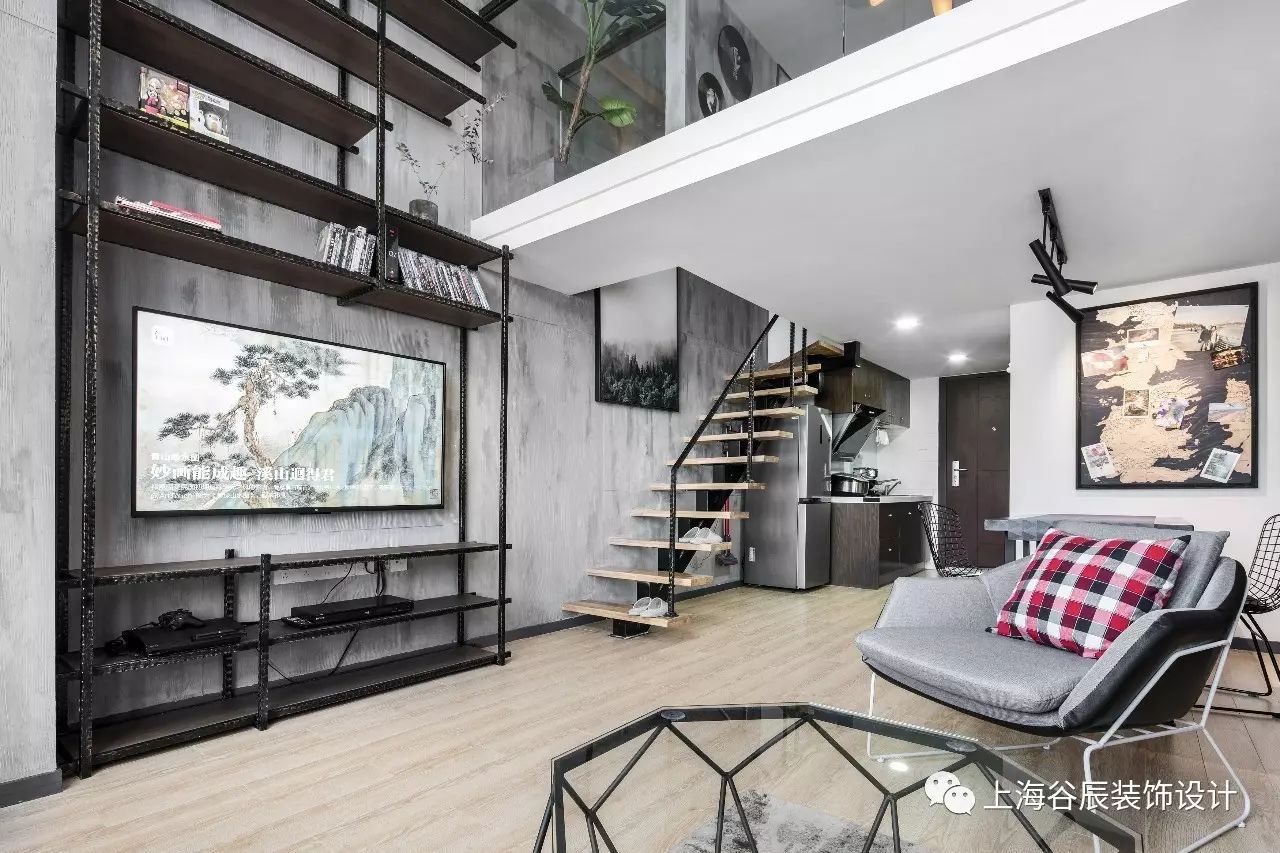 【谷辰设计新作】：50平米小复式单身公寓软装改造，“毛坯房”也能精致的好好住。-20