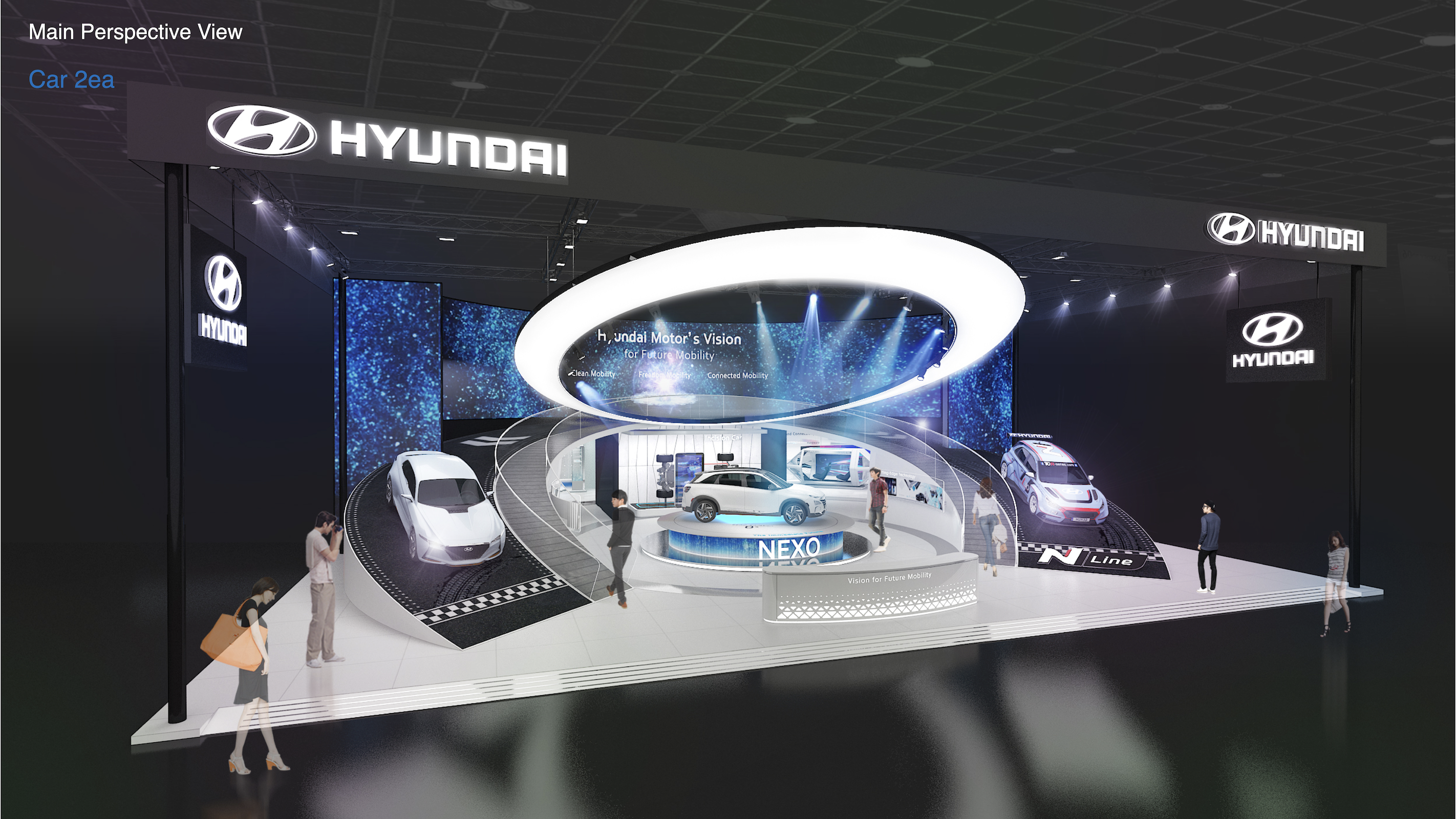 现代汽车展示空间，极简工业风诠释未来出行-12