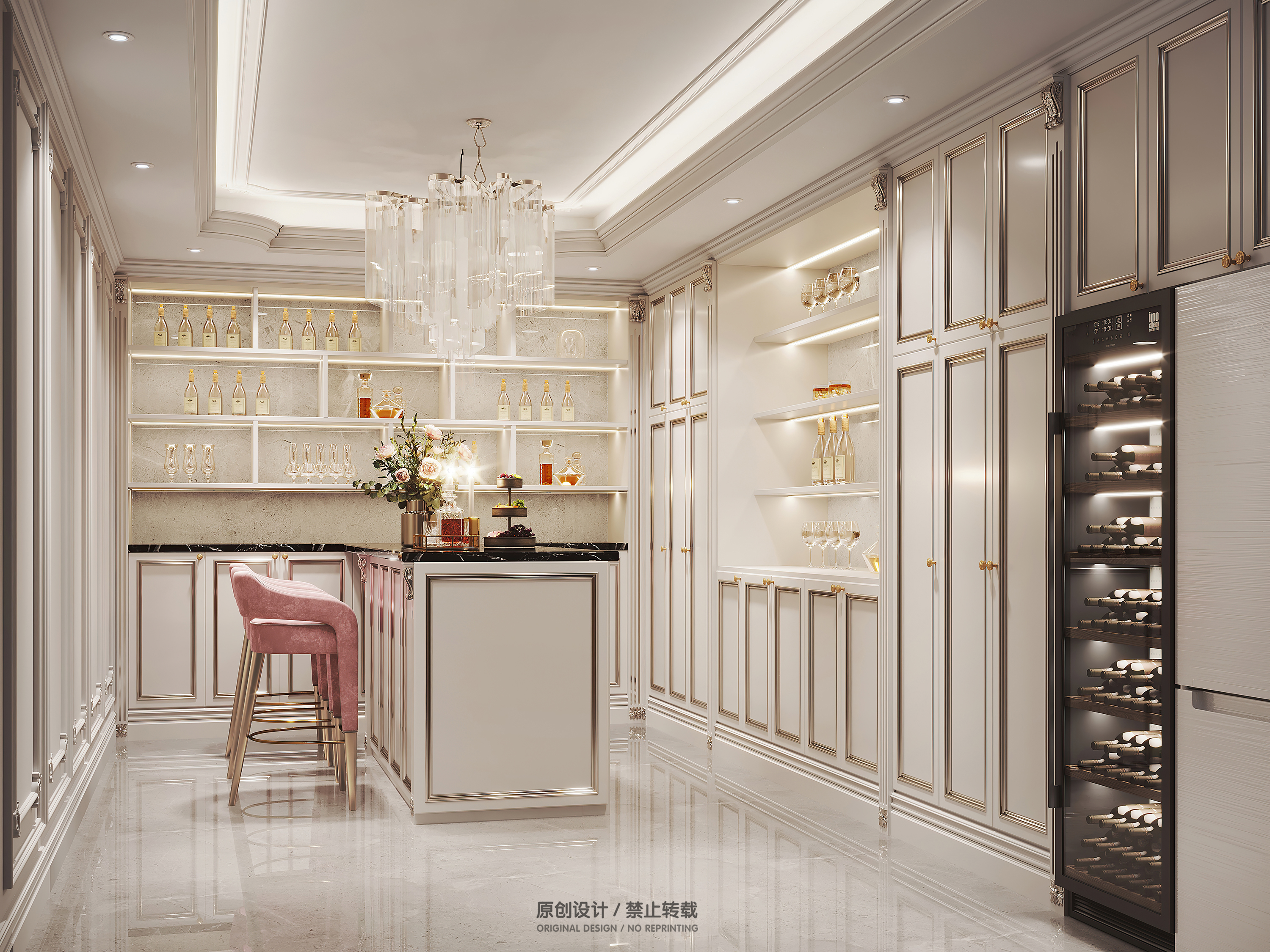 法式空间效果图表现丨魔方空间设计-21