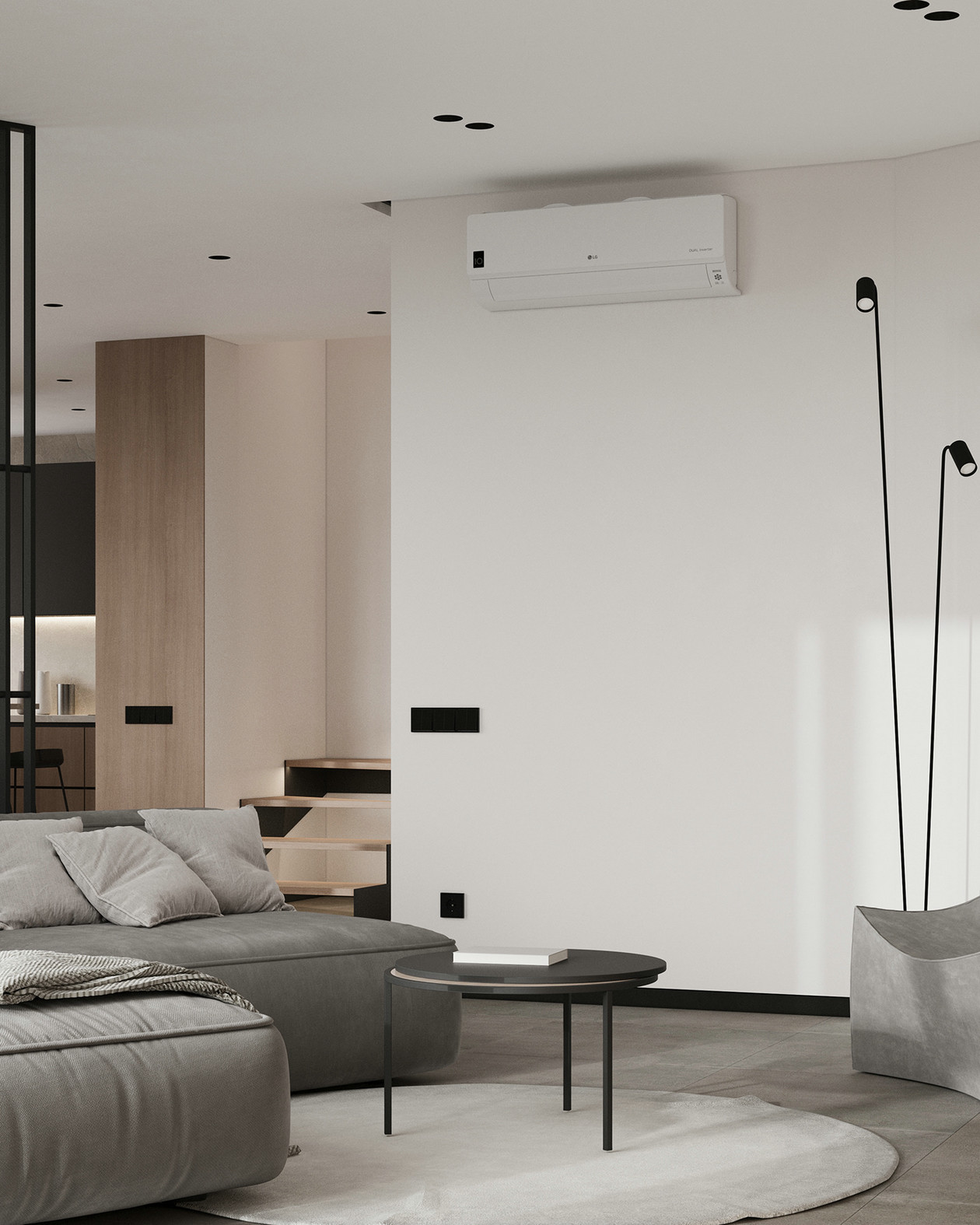 原木+高级灰 打造出精致优雅的居住空间-4