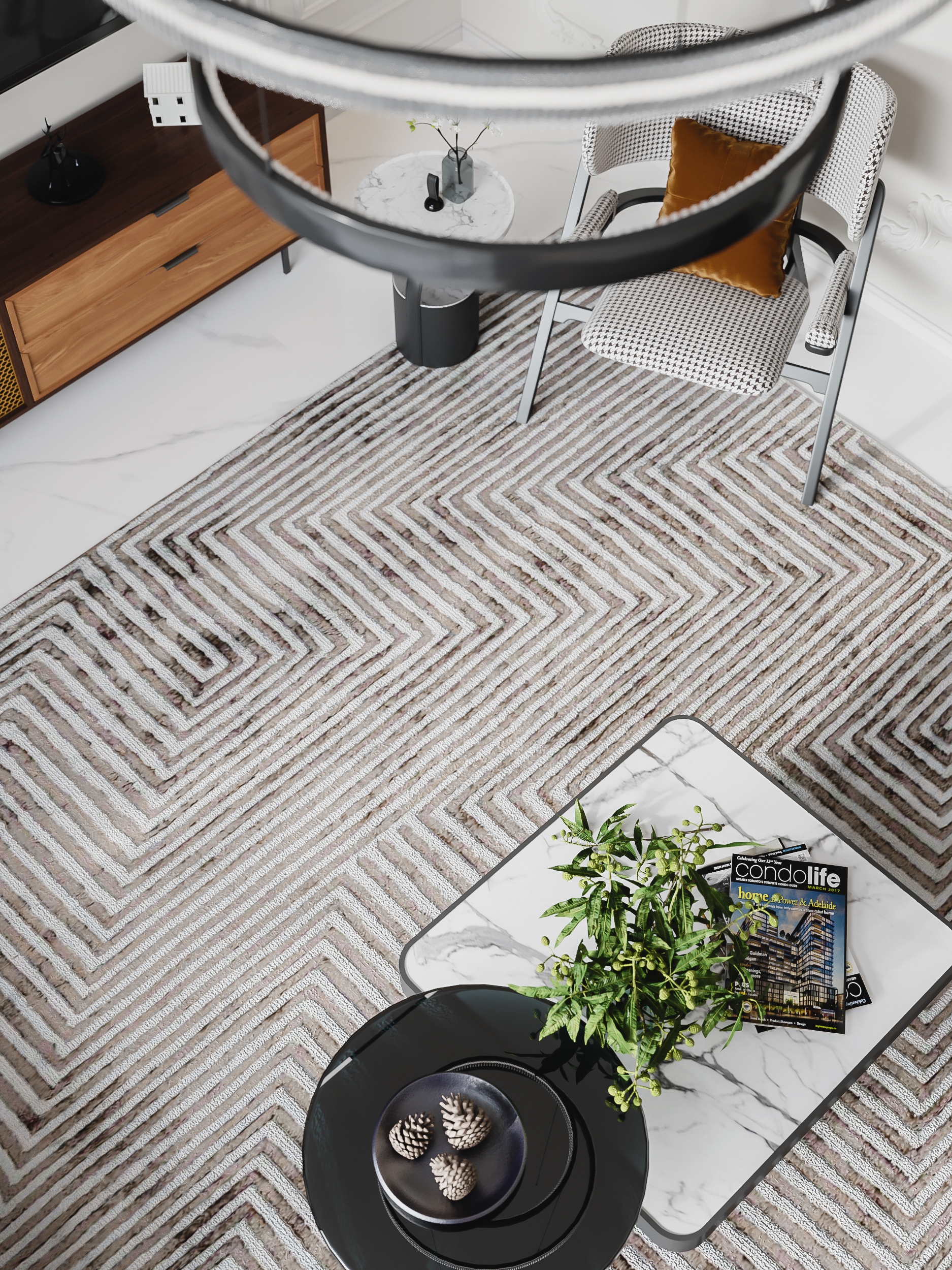 现代混搭风格效果图-4