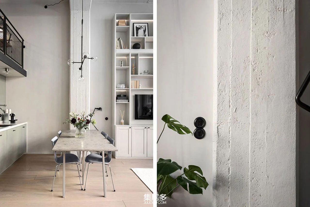 斯德哥尔摩小而时尚的单色阁楼丨瑞典斯德哥尔摩-11