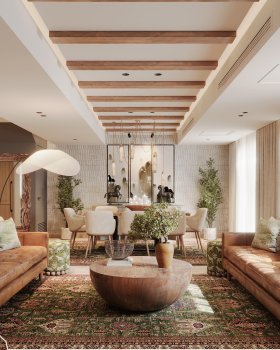 Warm Modern Rustic Reception Design