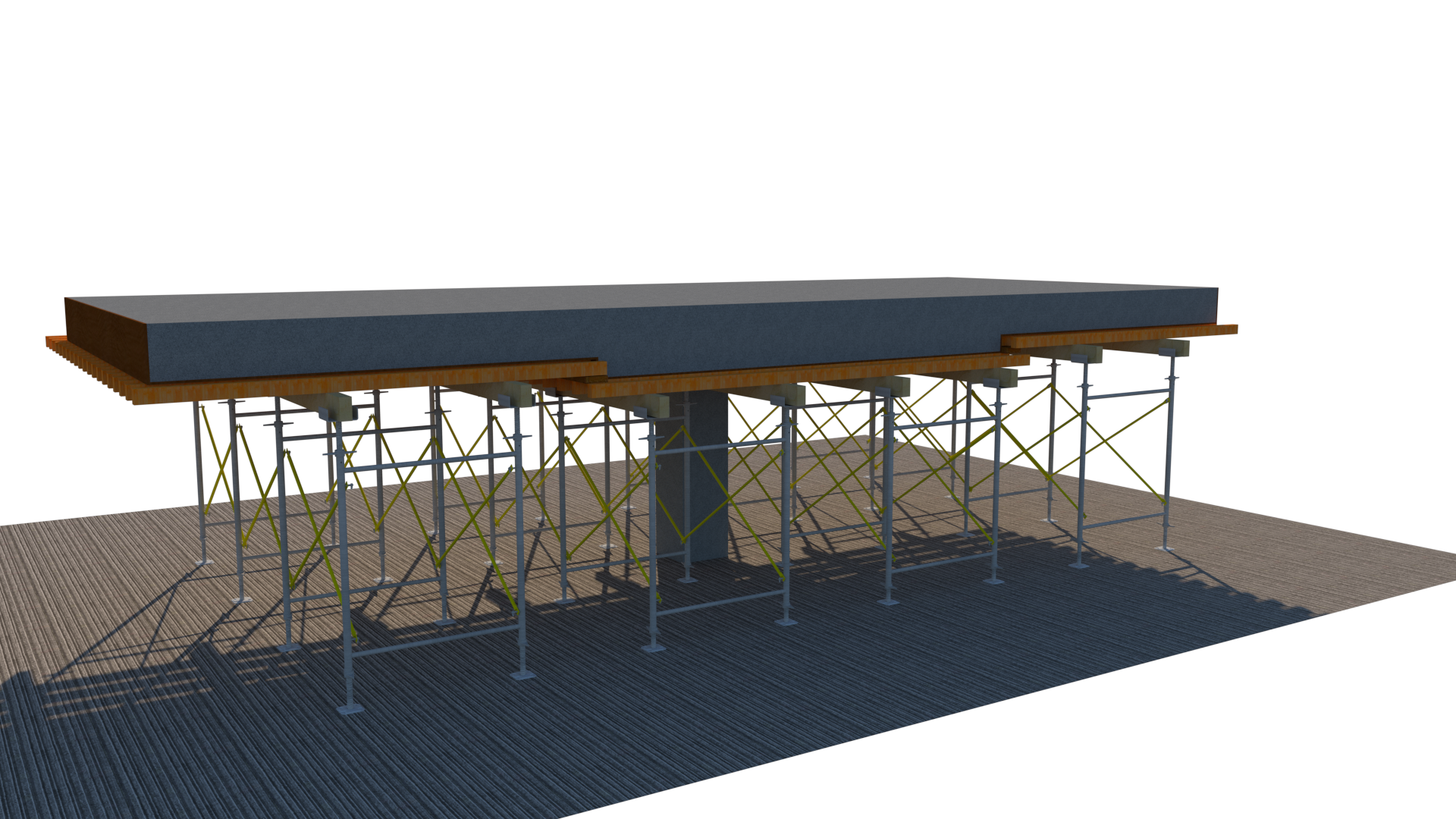 Falsework Acrow V-shore Frame and LVL Main & secondary-13