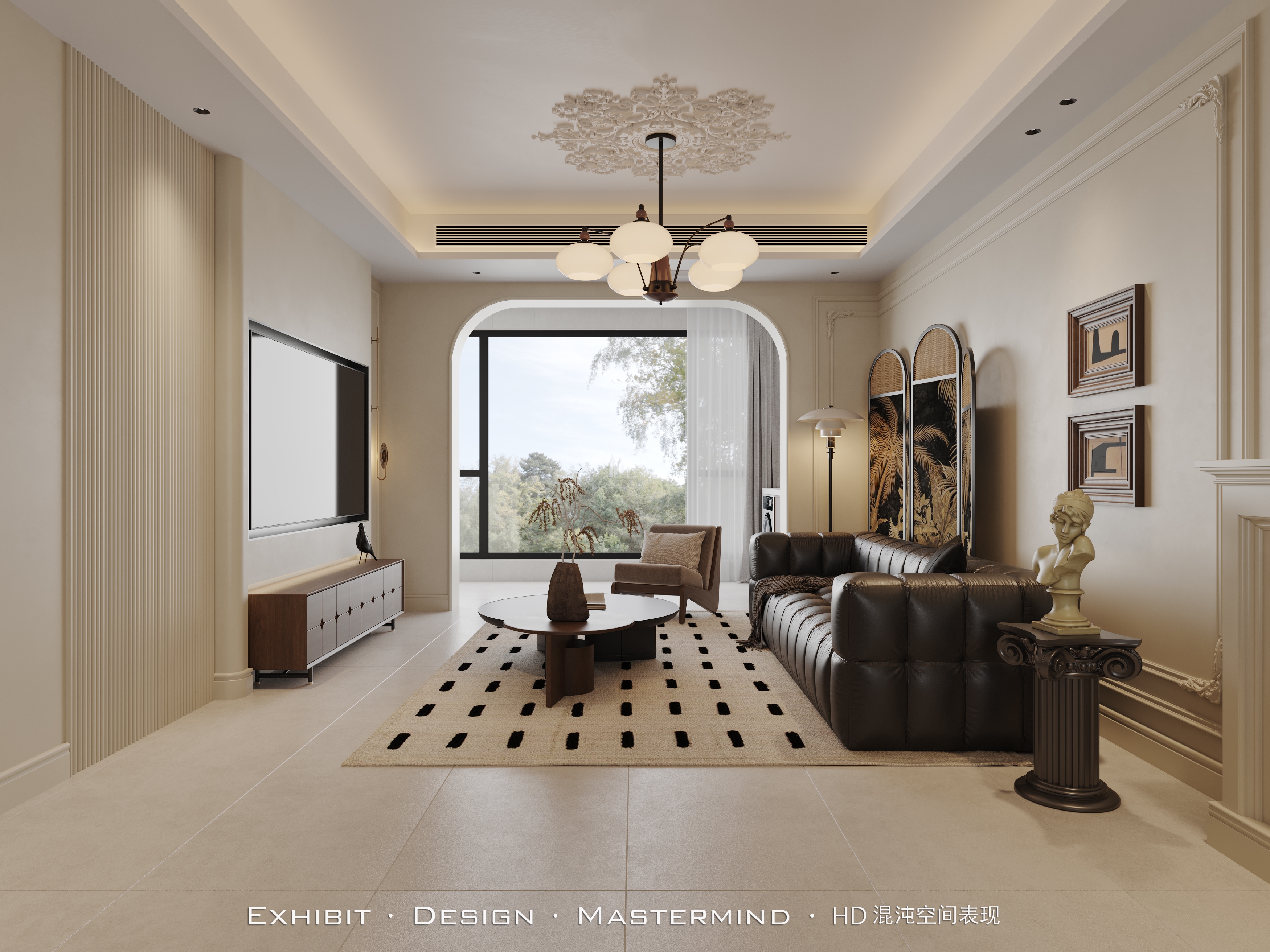 法式中古风 客餐厅 X 混沌空间表现-2