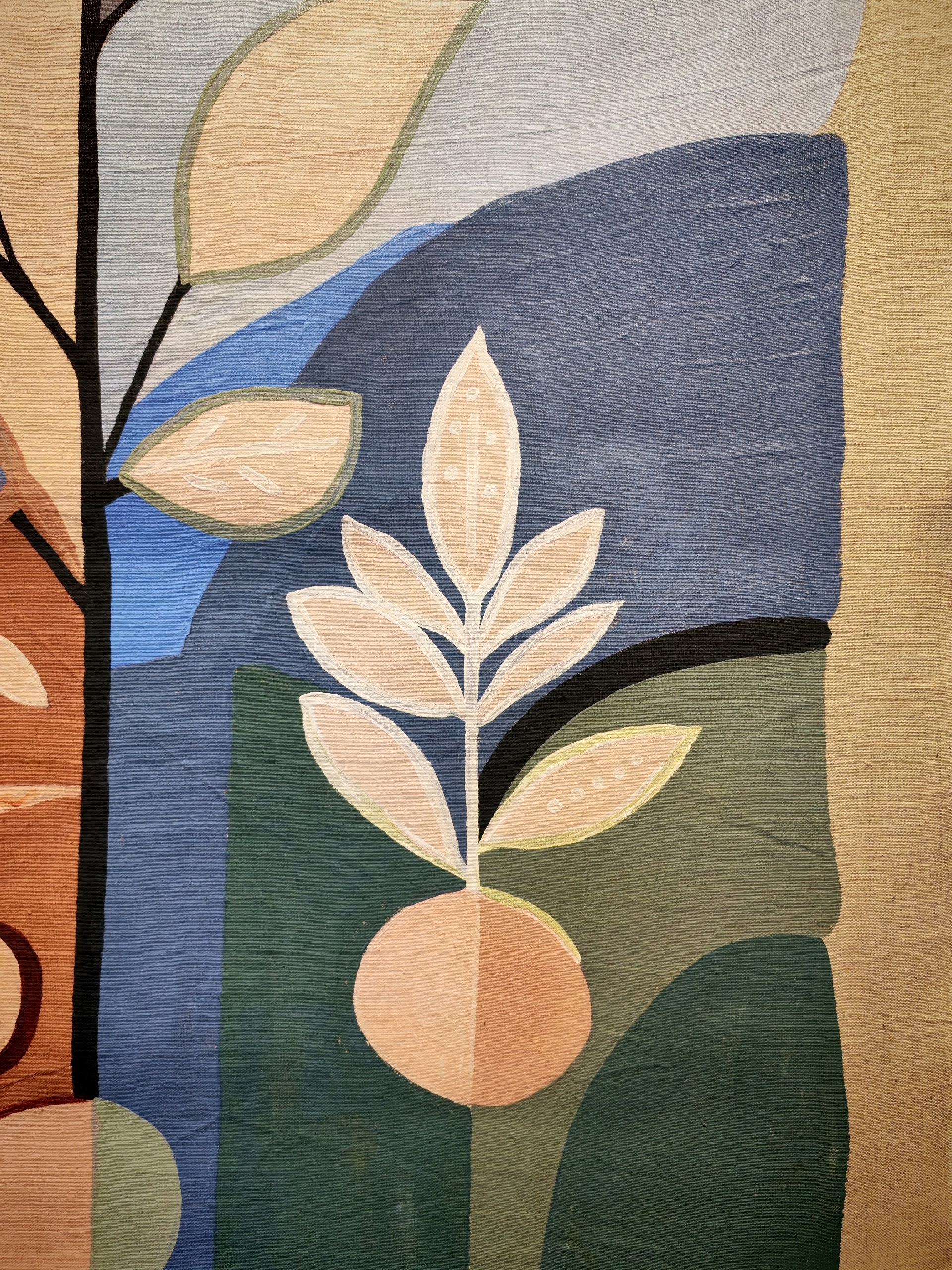 抽象生态设计亚麻布绘画作品-8