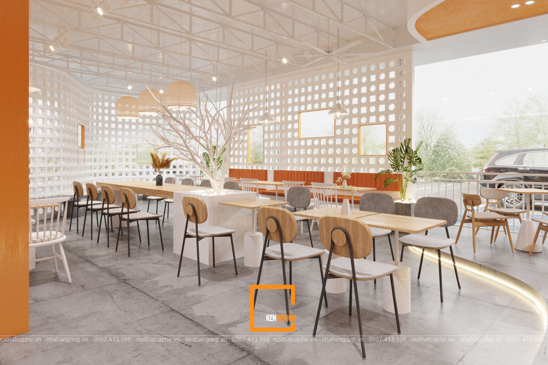 CoCo Coffee & Milktea咖啡馆及奶茶店设计丨越南丨KenDesign-15