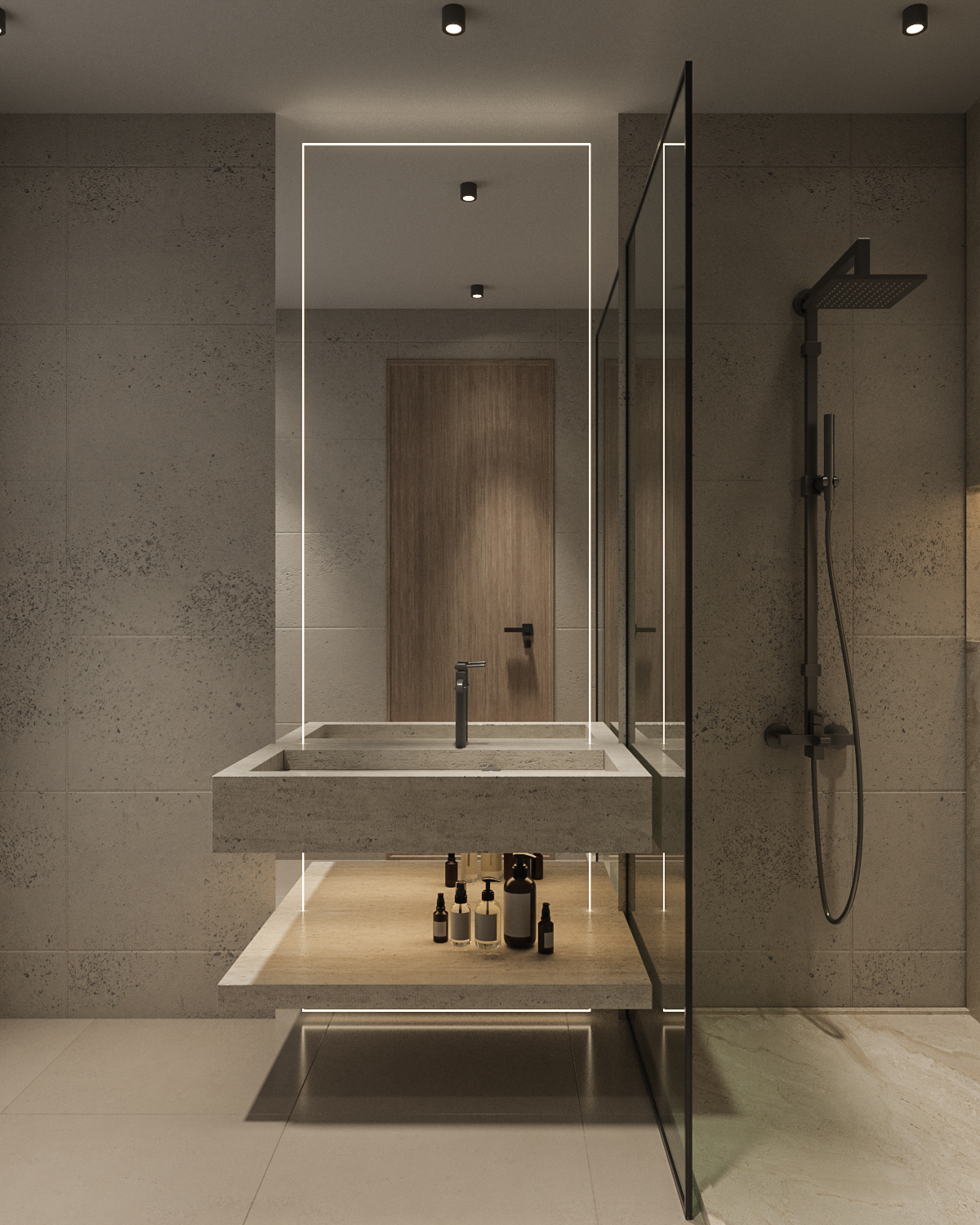 Luminous Contemporary chalet interior-13