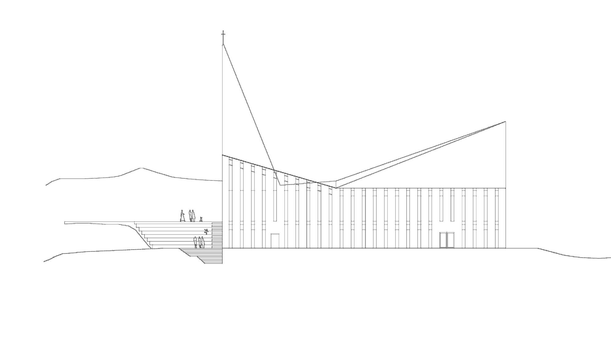 挪威 Knarvik 社区教堂——融入自然的信仰空间-51