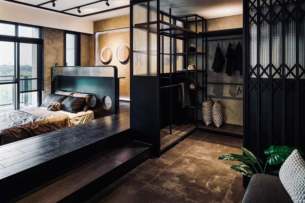 家装设计案例鉴赏——摩登复古感，玩味混搭经典美学-22