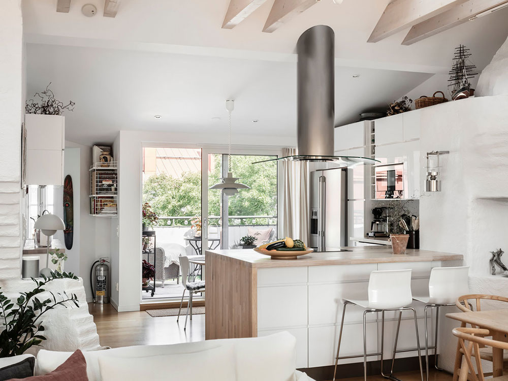 哥德堡明亮宽敞的顶层公寓设计-24