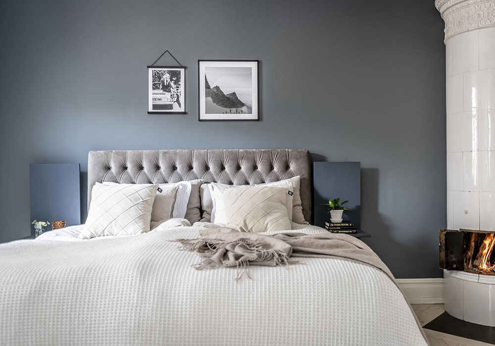 哥德堡 92 平米简约公寓，蓝调卧室引人入胜-12