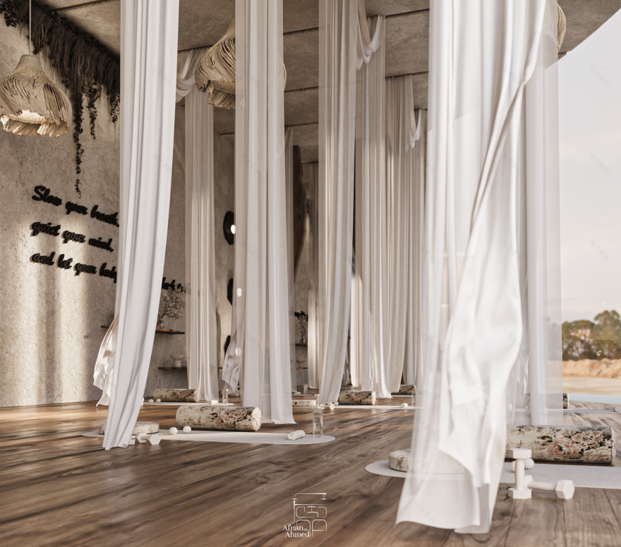 质朴的日式斯堪的纳维亚禅意瑜伽空间丨Afnan Ahmed-3