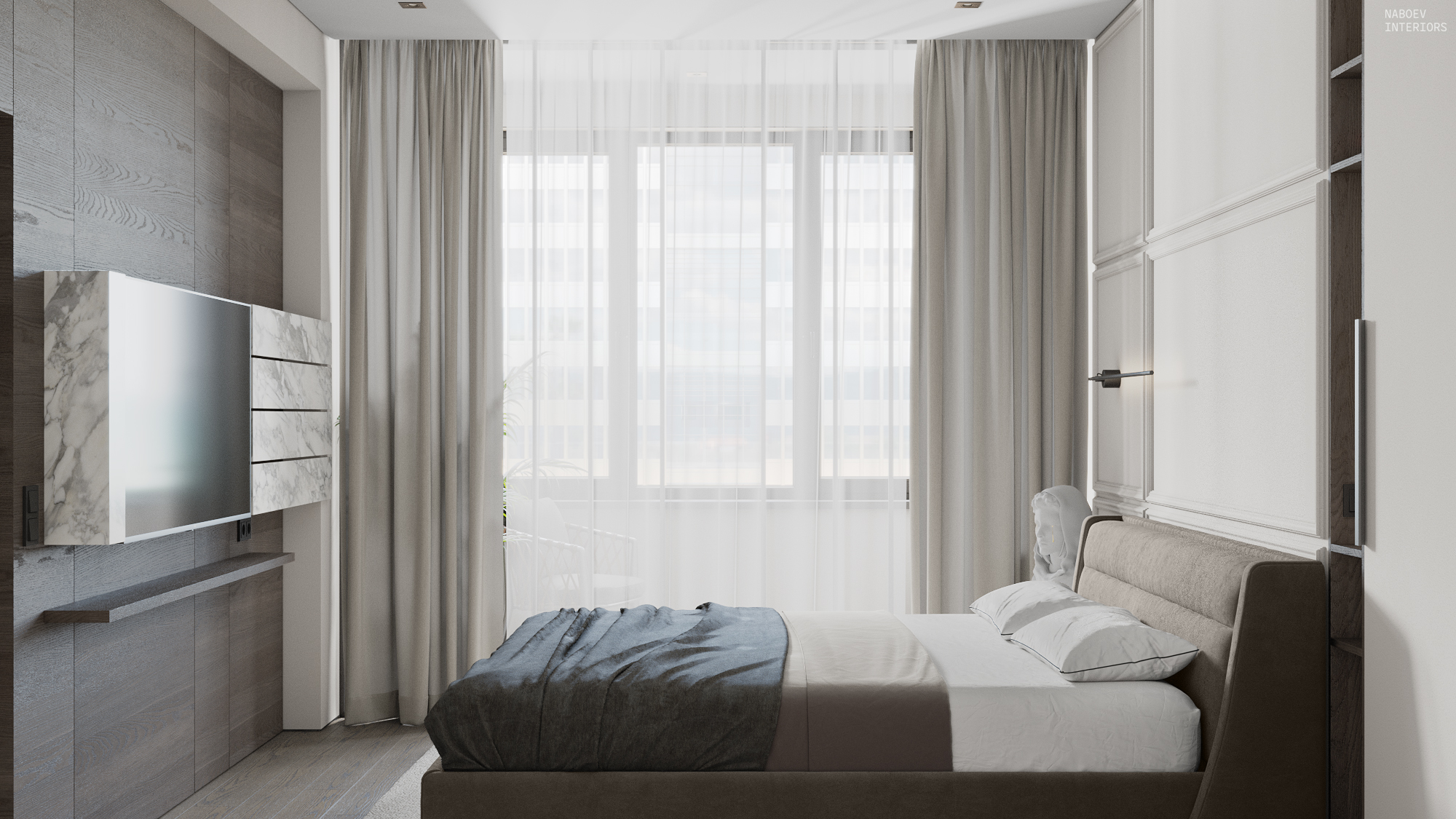 ЖК «Румянцевопарк» 公寓室内设计丨Набоев Д.А.-16