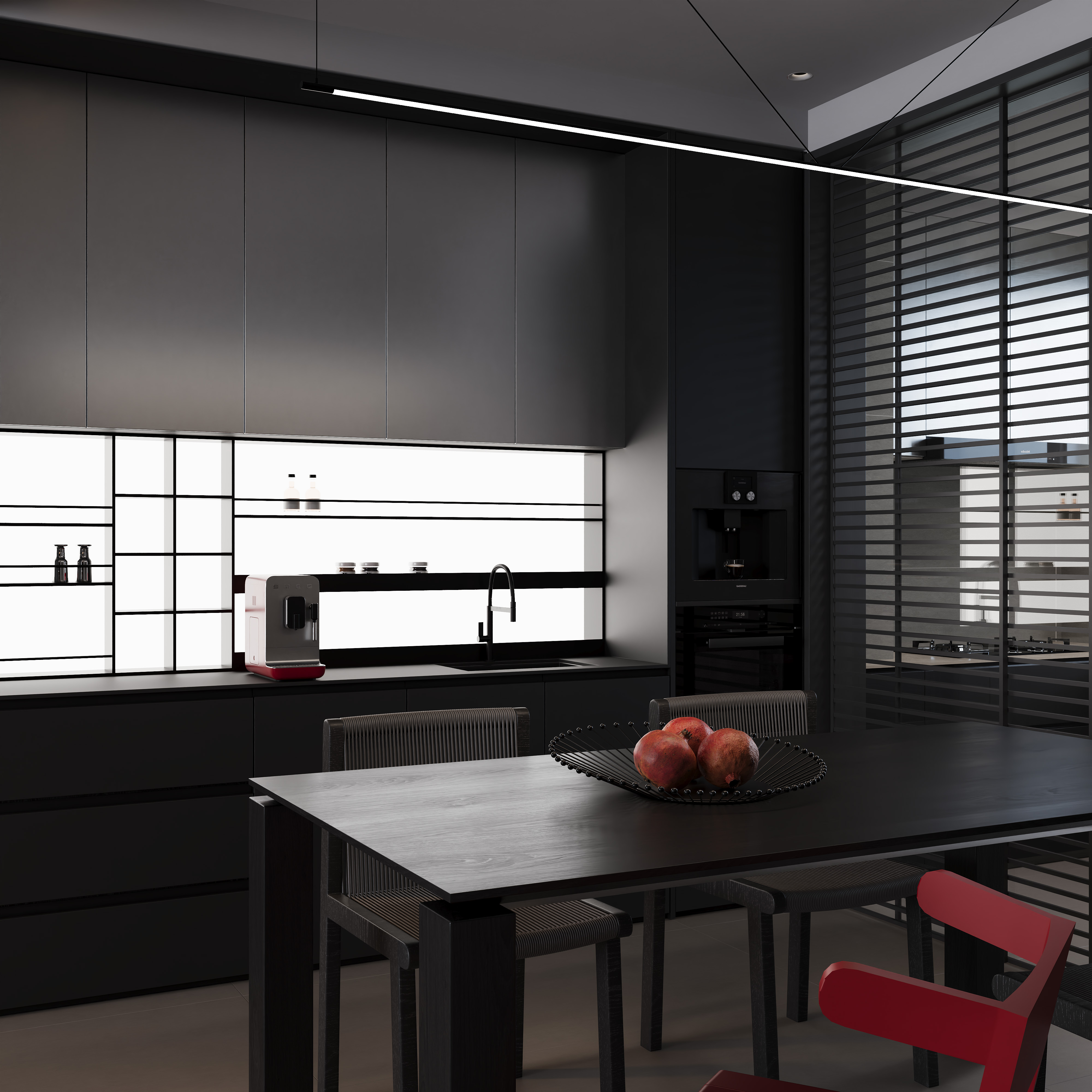 意式大平层设计案例（现代风格客餐厅）-18